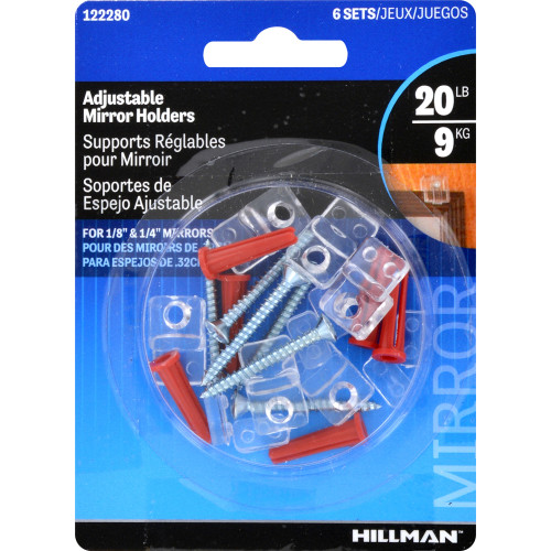 Hillman Adjustable Mirror Holder (20lb) 6 Sets
