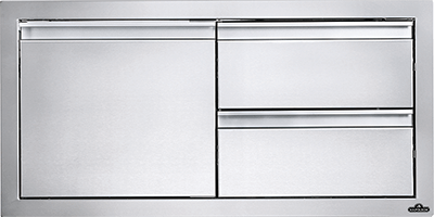BI-3616-1D2DR - 36 x 16 inch Single Door & Double Drawer Combo