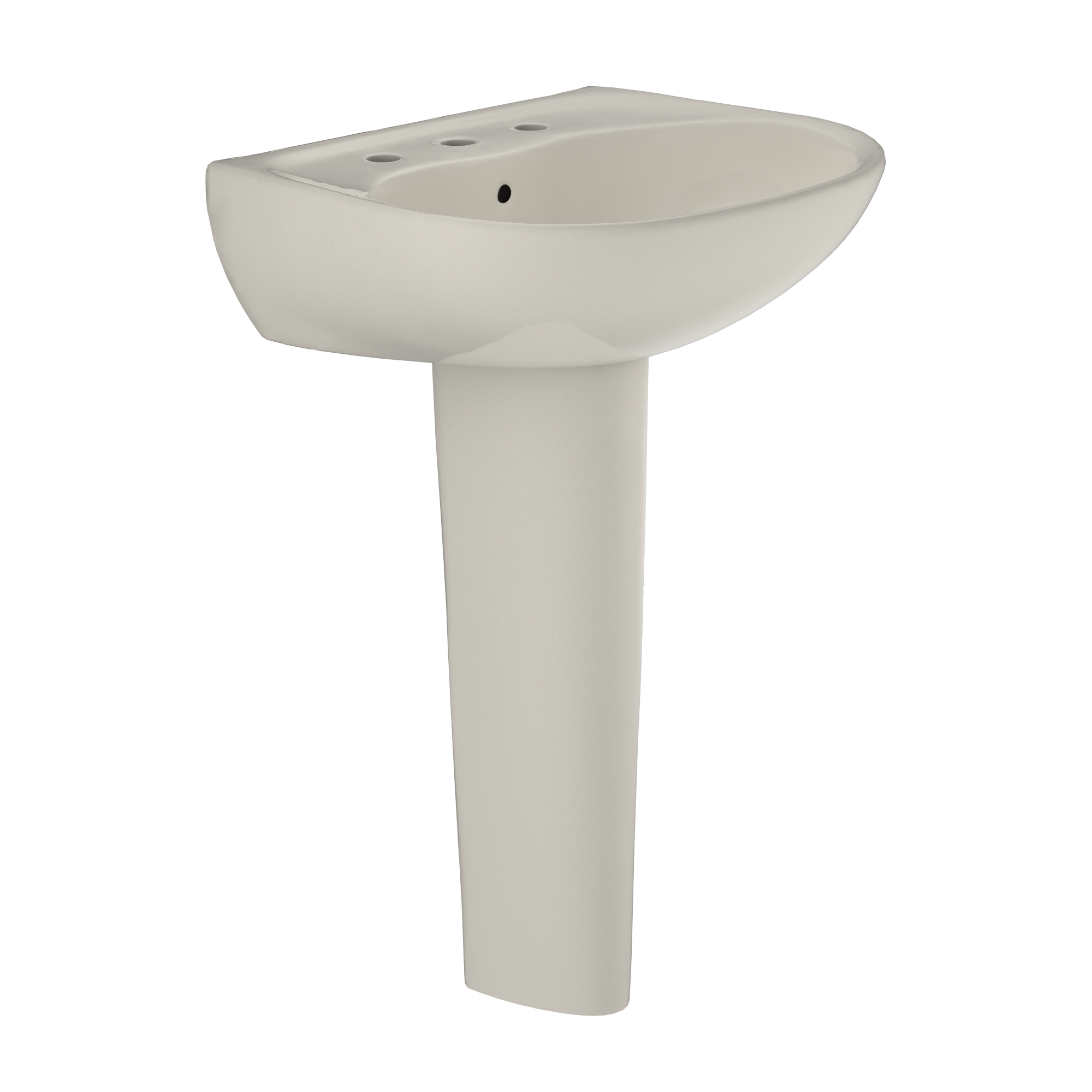 TOTO Supreme Oval Basin Pedestal Bathroom Sink with CeFiONtect for 8 Inch Center Faucets, Sedona Beige, Vitreous China, LPT241.8G#12