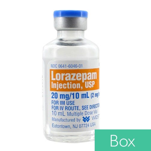 Lorazepam 2mg/ml 10ml Multiple Dose Vial - 10/Box