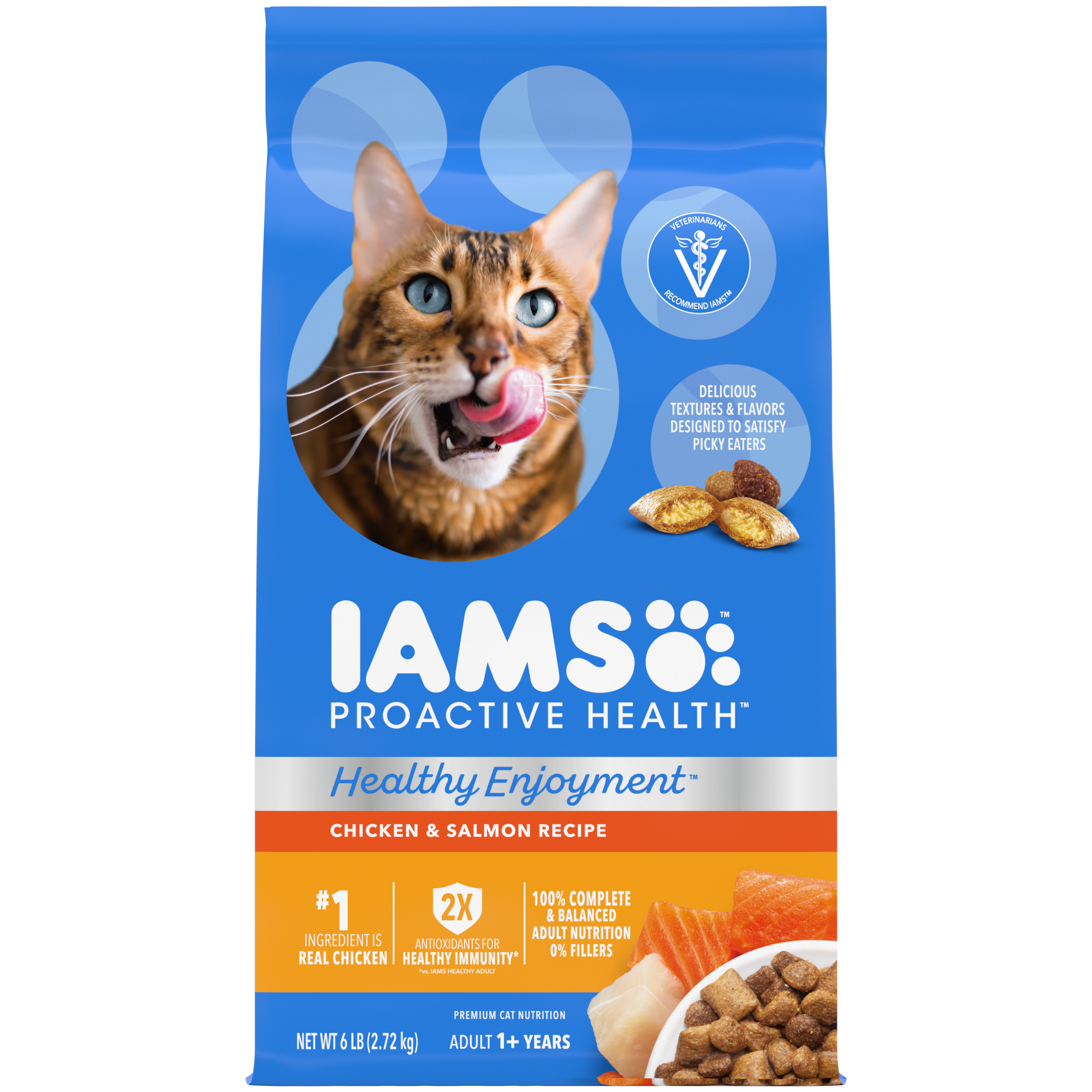 6# Iams Cat Healthy Enjoyment Chicken & Salmon - Health/First Aid