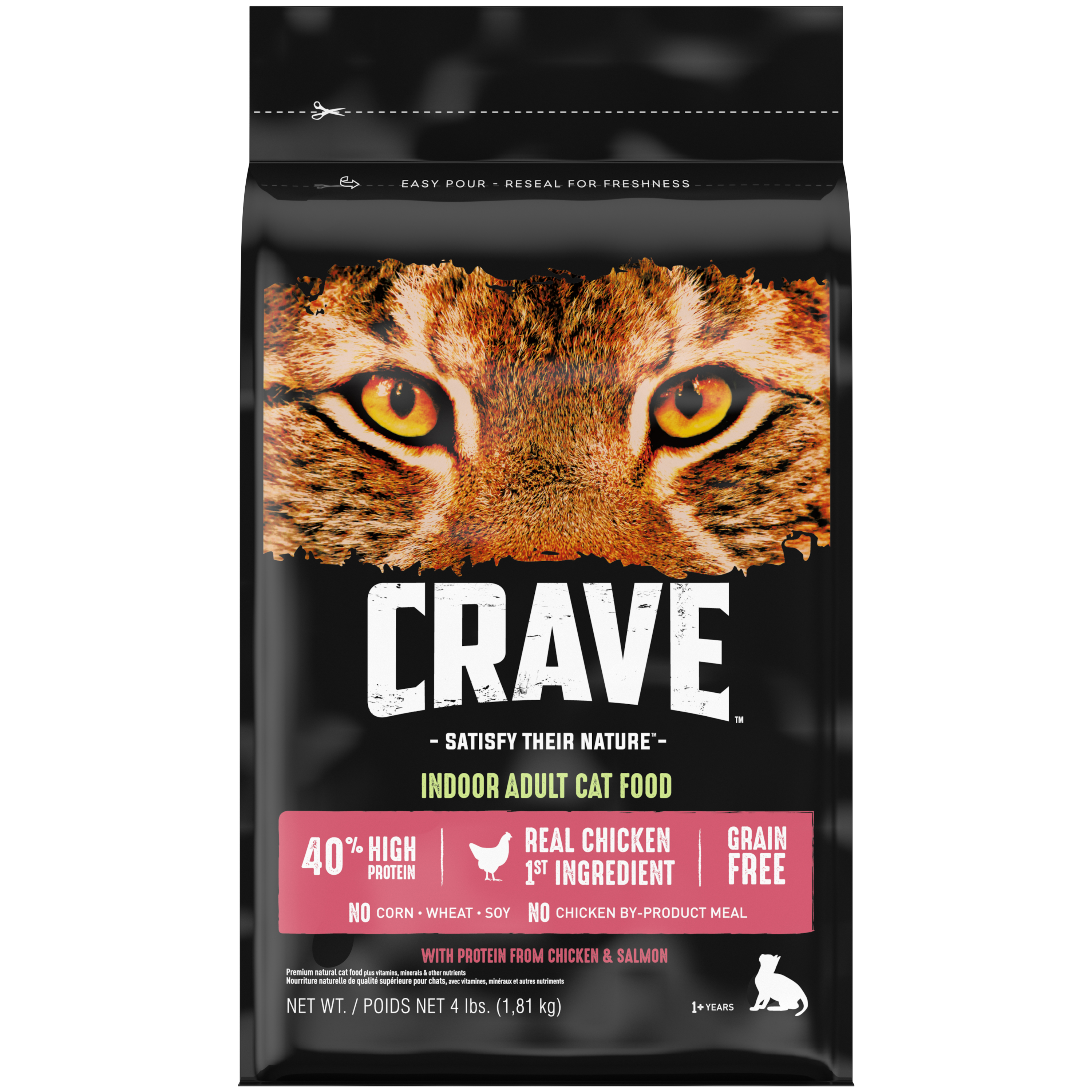 4 Lb Crave Cat Indoor Chicken & Salmon - Health/First Aid