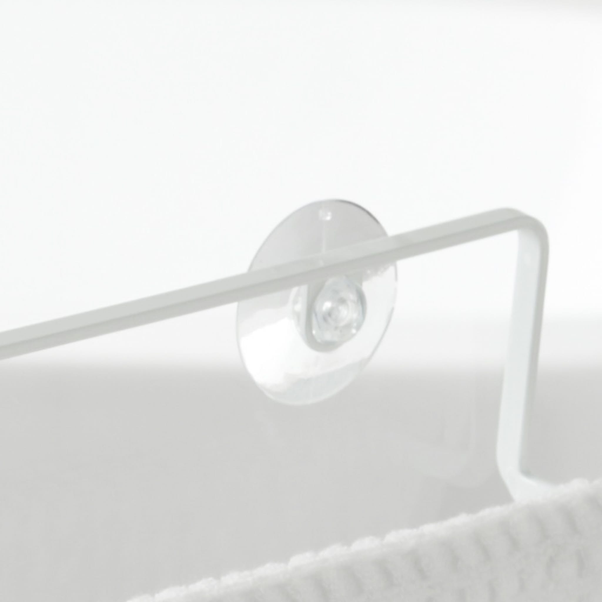 Wide Towel Hanger with Suction Cup : Flexible Suction Cup Attachment