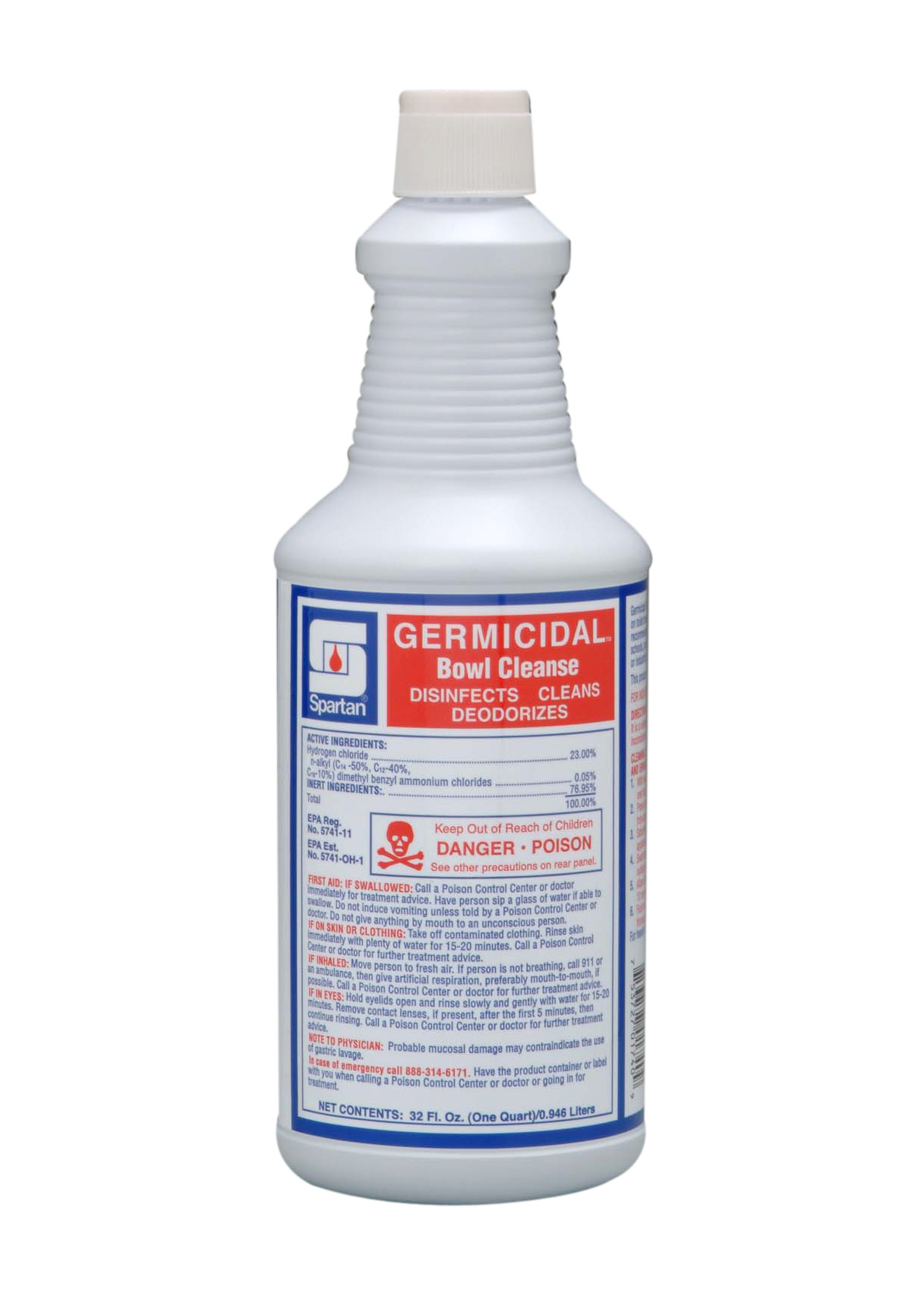 Spartan Chemical Company Germicidal Bowl Cleanse, QUART 12/CSE