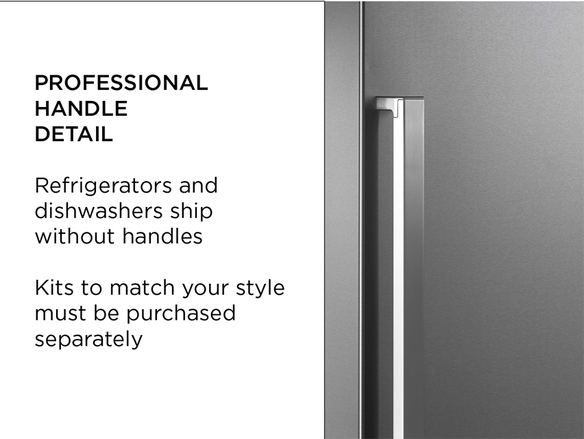 Bertazzoni Professional series style handle kit for 36" REF36PIX Built-In stainless steel refrigerator