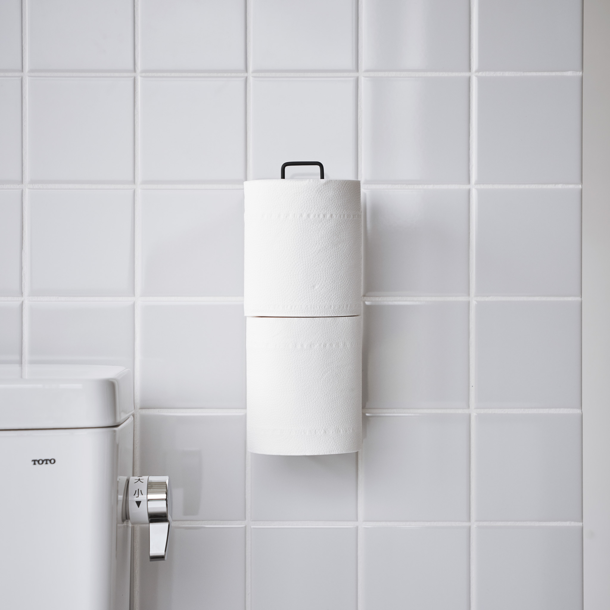 Film Hook Toilet Paper Holder : Floating Storage