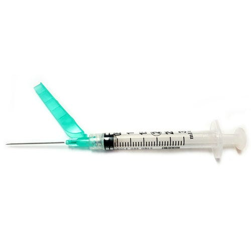 Secure Touch® 3cc Safety Syringe with 21G x 1 1/2" Safety Needle - 50/Box