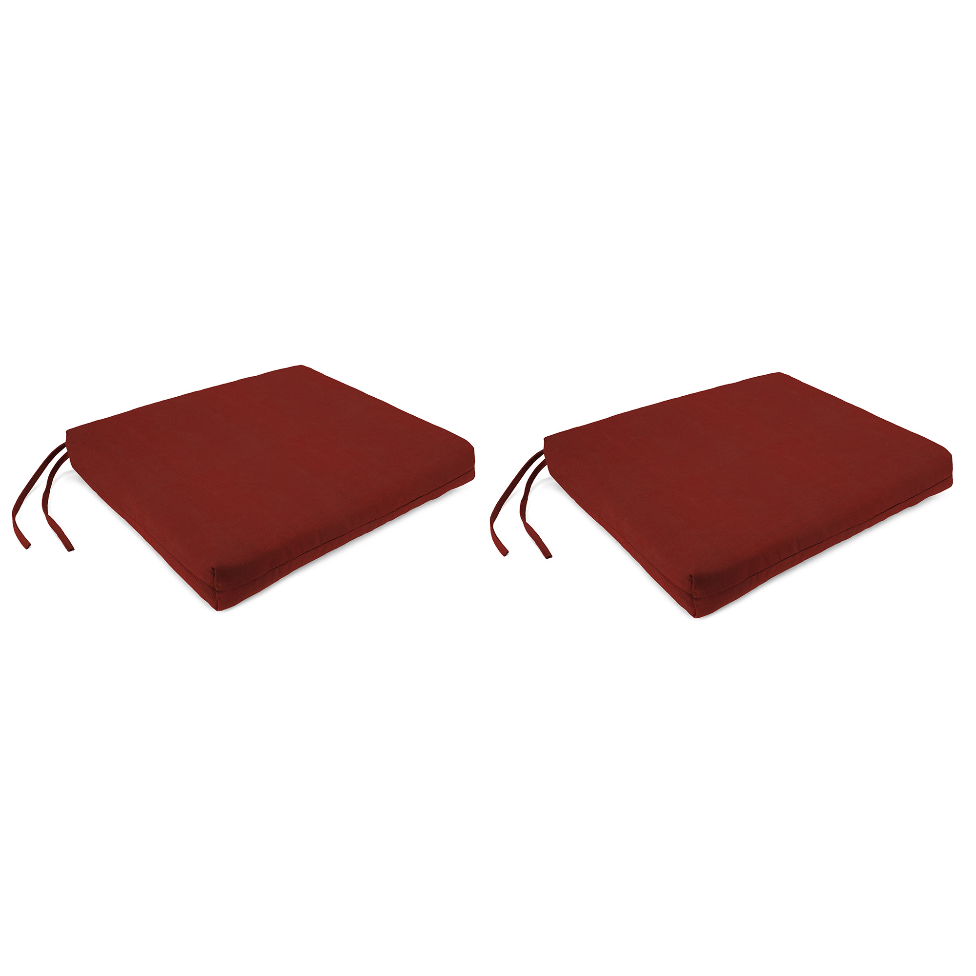 New Outdoor Chair Pad Seat Cushions with Ties 19" x 17", 2-Pack, Fade Resistant - Picture 12 of 21