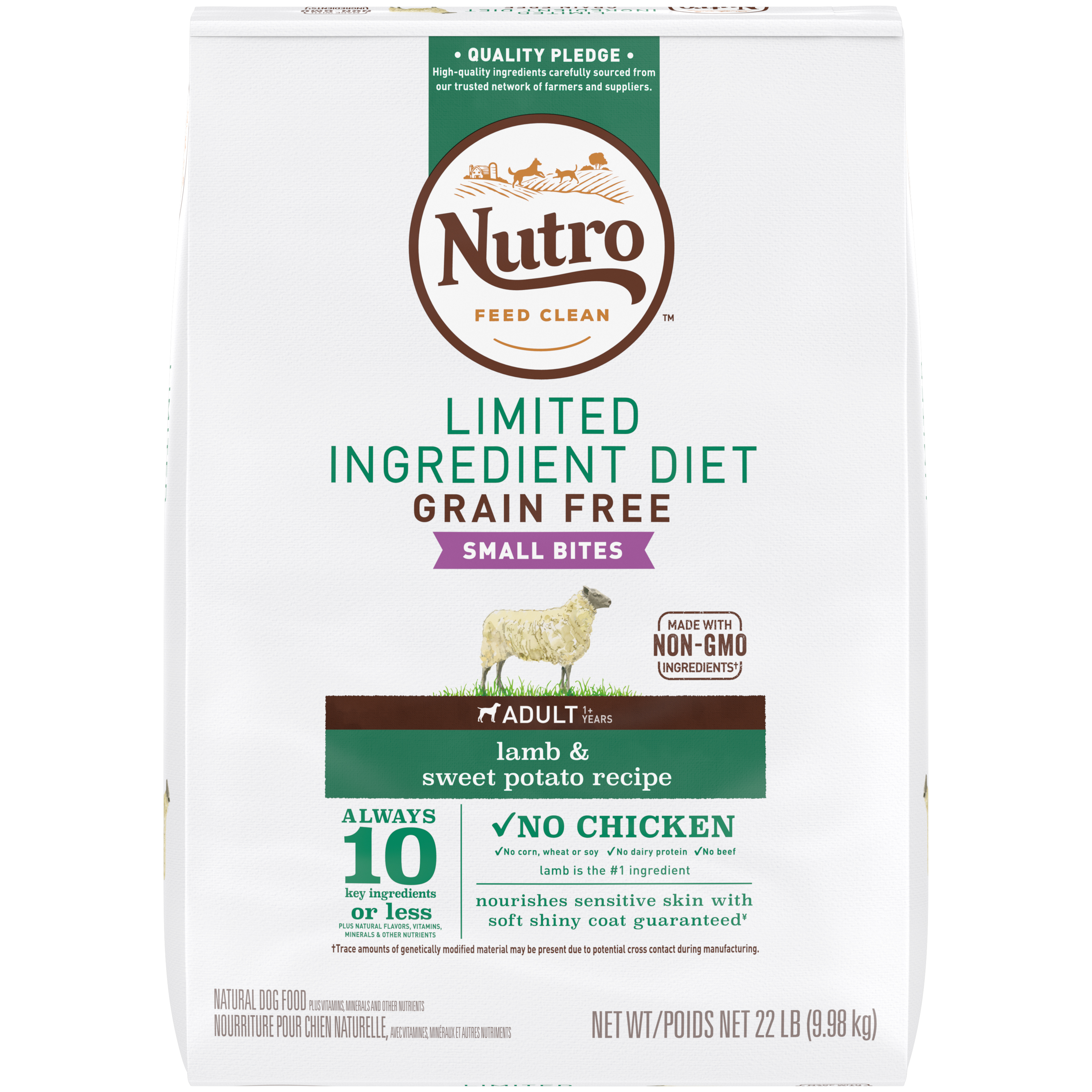 22 Lb Nutro Limited Ingredient Adult Lamb & Sweet Potato Small Bites - Treat