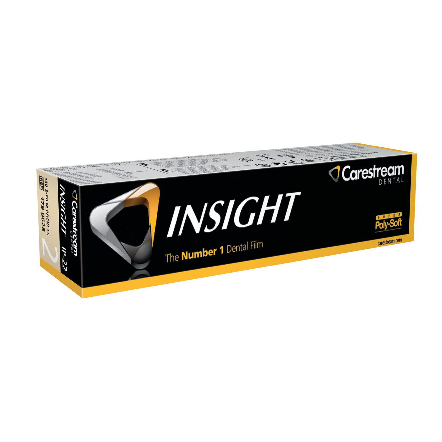 INSIGHT™ Dental Film, Size 2, IP-22, Super Poly-Soft™ Packets (Double Film) - 130/Box