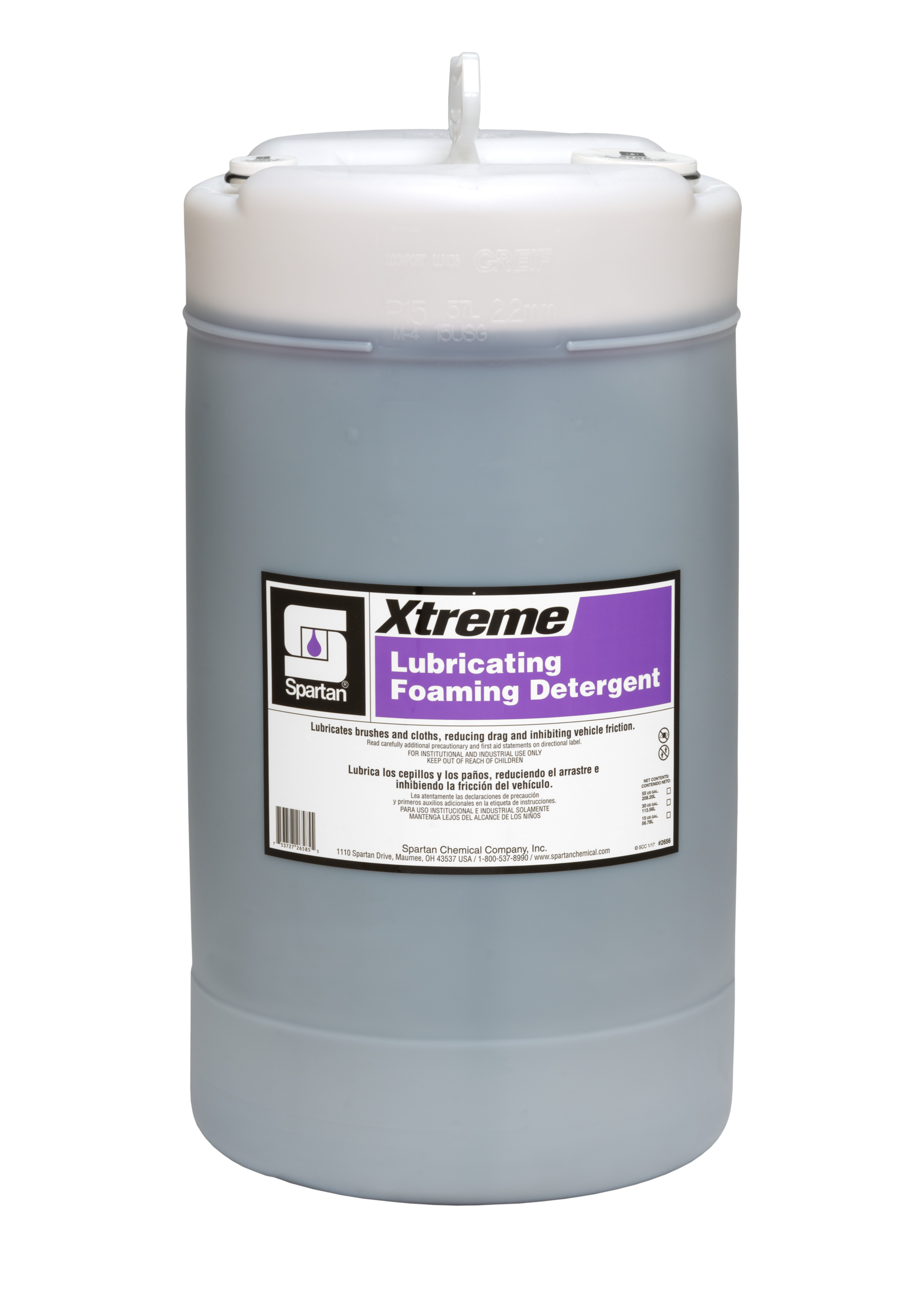 Spartan Chemical Company Xtreme Lubricating Foaming Detergent, 15 GAL DRUM