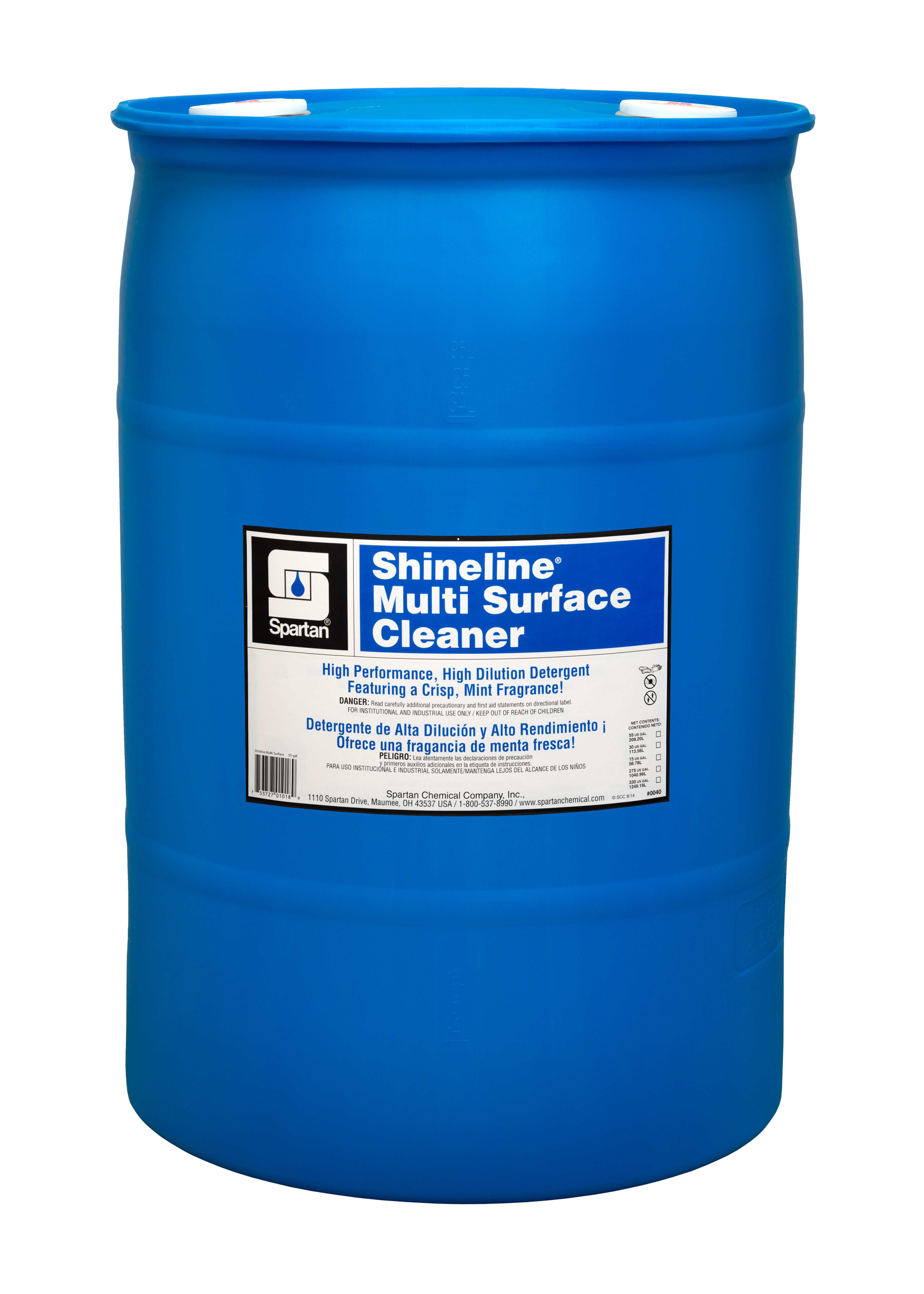 Spartan Chemical Company Shineline Multi Surface Cleaner, 30 GAL DRUM
