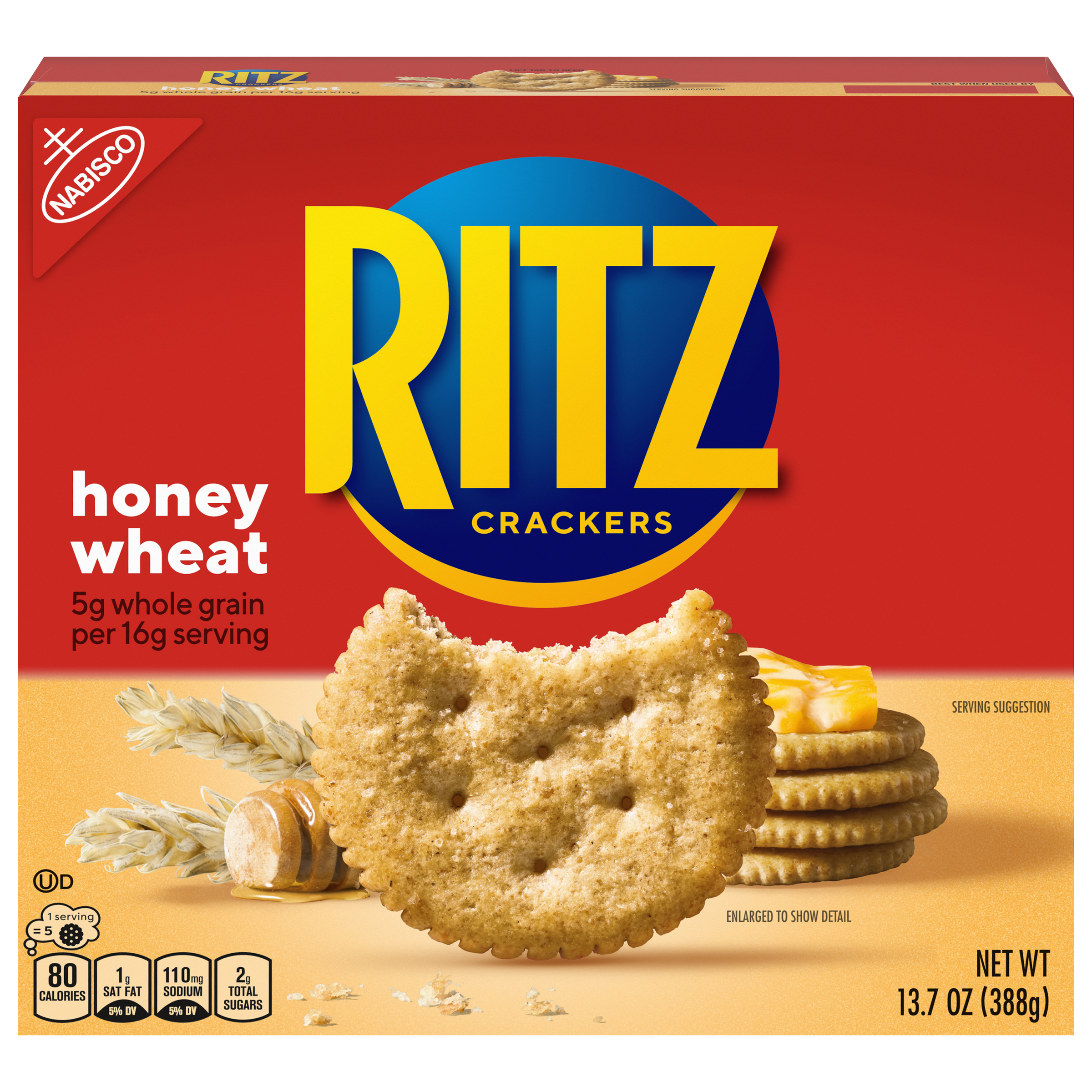RITZ Honey Wheat Crackers, 13.7 oz-0