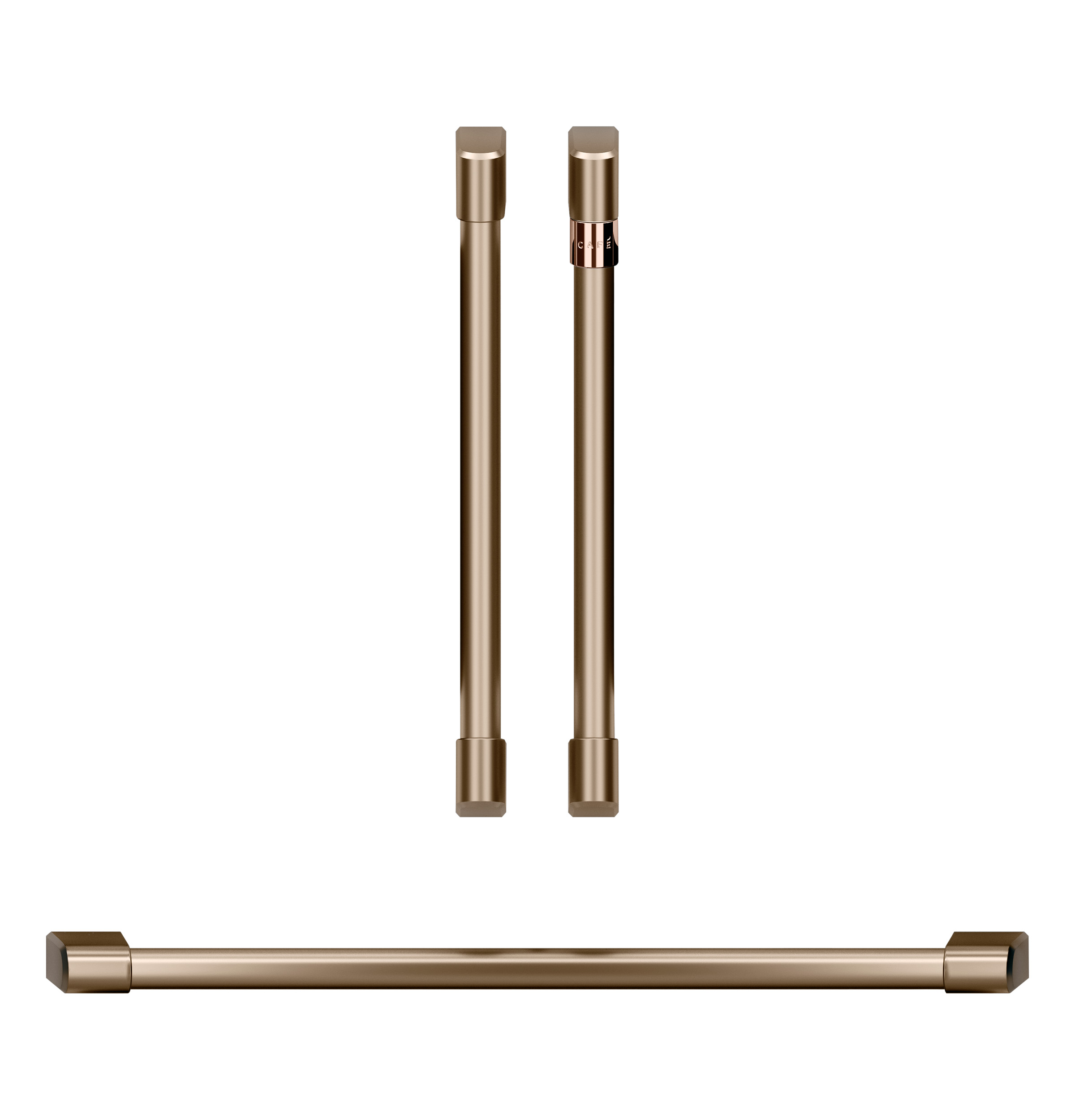 30" Width Hndl & Knob Kit for French-Dr Dbl Wall Ovens Brushed Bronze For use w/ Wall Ovens — Not Connectable