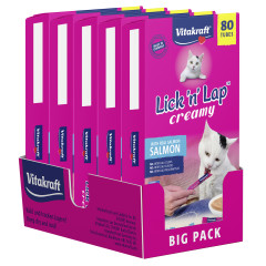 Image of Vitakraft Lick 'n' Lap Creamy, Cat Treat with Real Salmon, 80 Count 