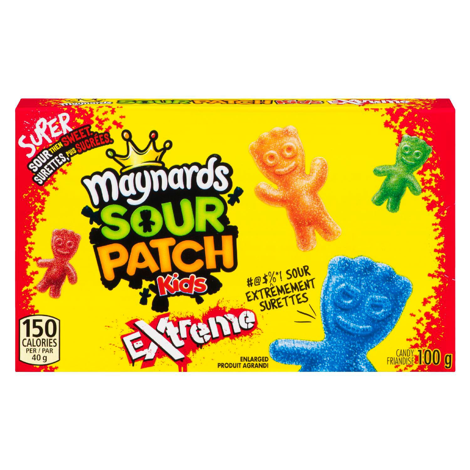 Maynards Sour Patch Kids Extreme Sour Soft & Chewy Candy, 100G-thumbnail-0