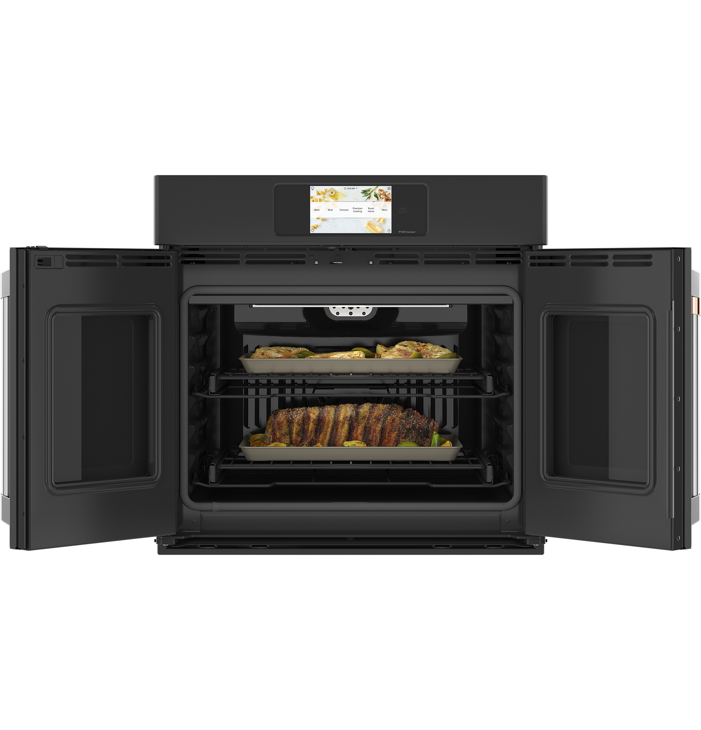 30" Width — Sgl Elec French-Dr — Slf & Stm Cln — Conv Oven — 7" Full-Clr Tch LCD Scrn — 2x Roller Rck, Meat Prb — Prec Ckg, Hot-Air Fry — ADA Compliant — Connectable via built-in WiFi — Est Drop Date = JUN-26 view 3