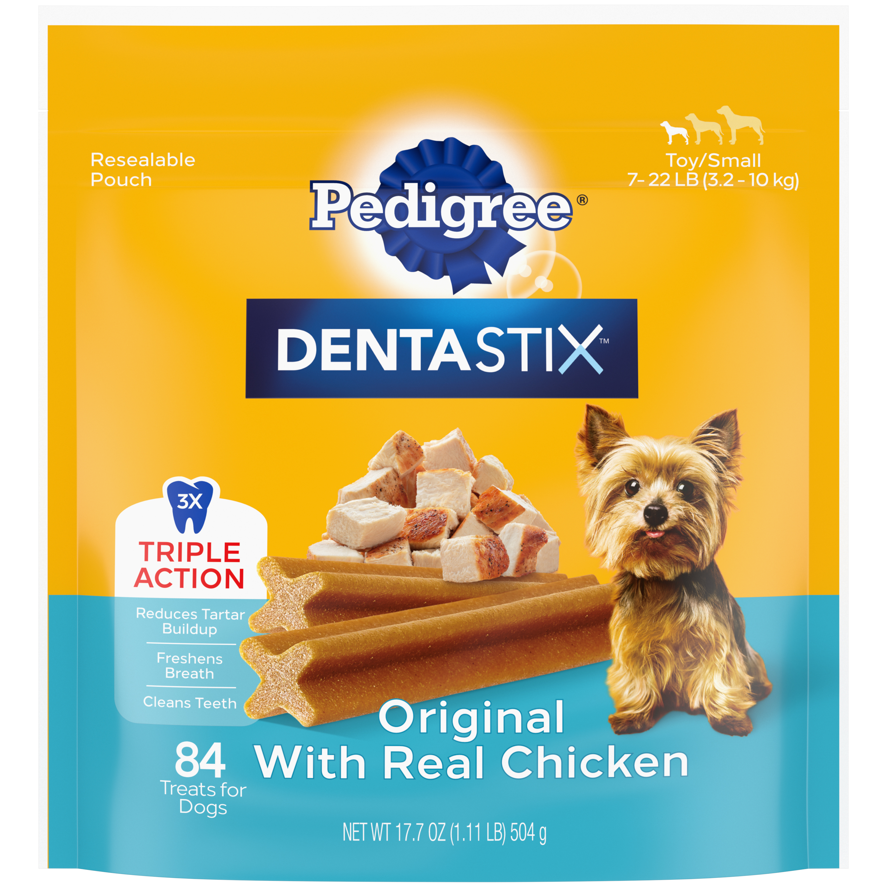 1.27# Pedigree Dentastix Original Mini 84ct - Treats