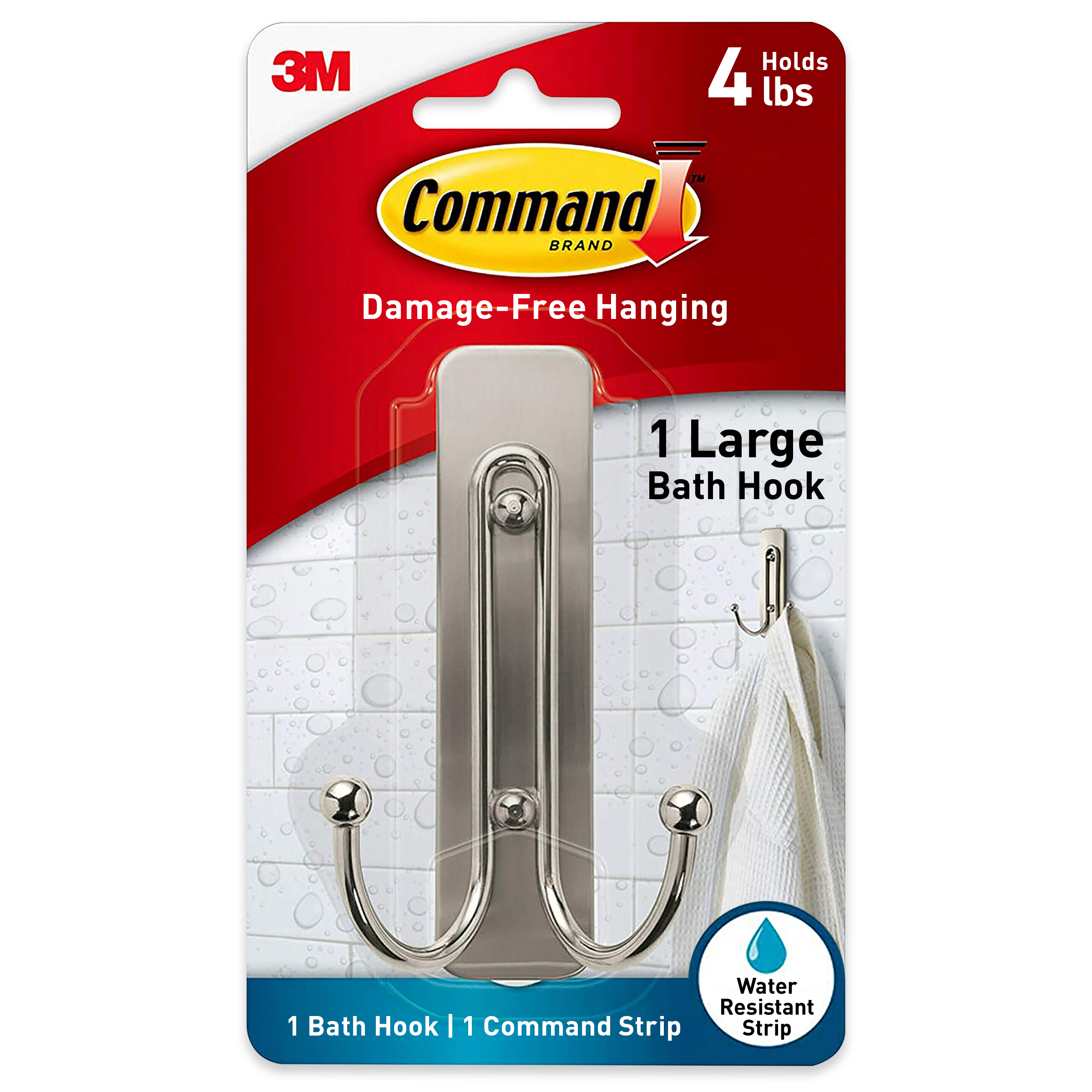 Product Number BATH36 | Command™ Large Double Bath Hook