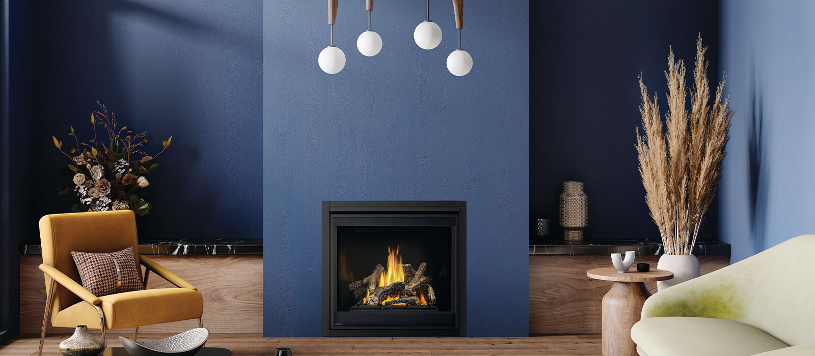 Procure une ambiance traditionnelle de foyer à bois