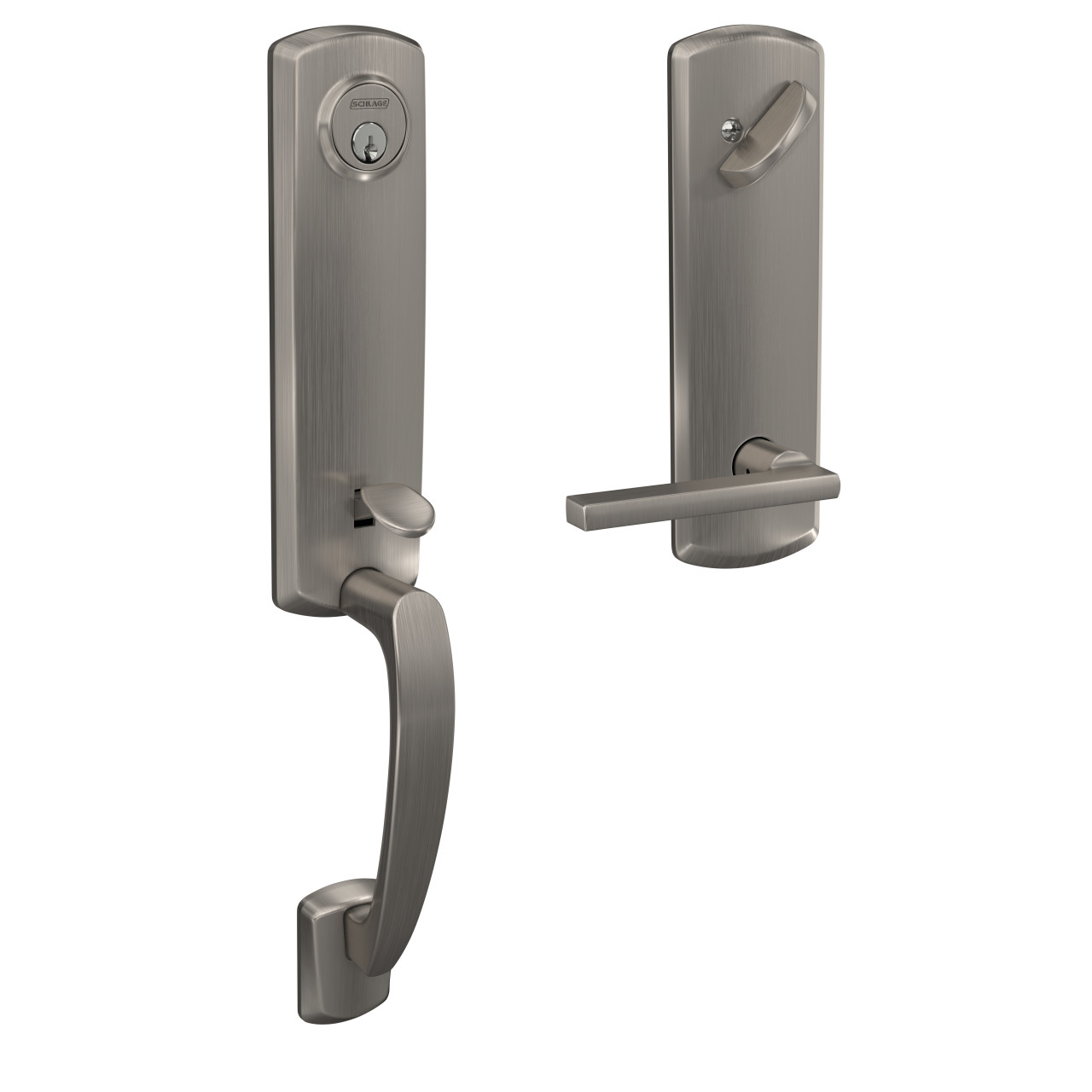 Custom 3/4 Trim Single Cylinder Handleset and Latitude Lever with Greenwich Trim