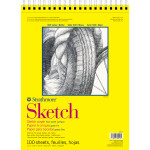 Strathmore 300 Series Sketch Pad, Side Wire Binding, 100 Sheets, 11x14 inch