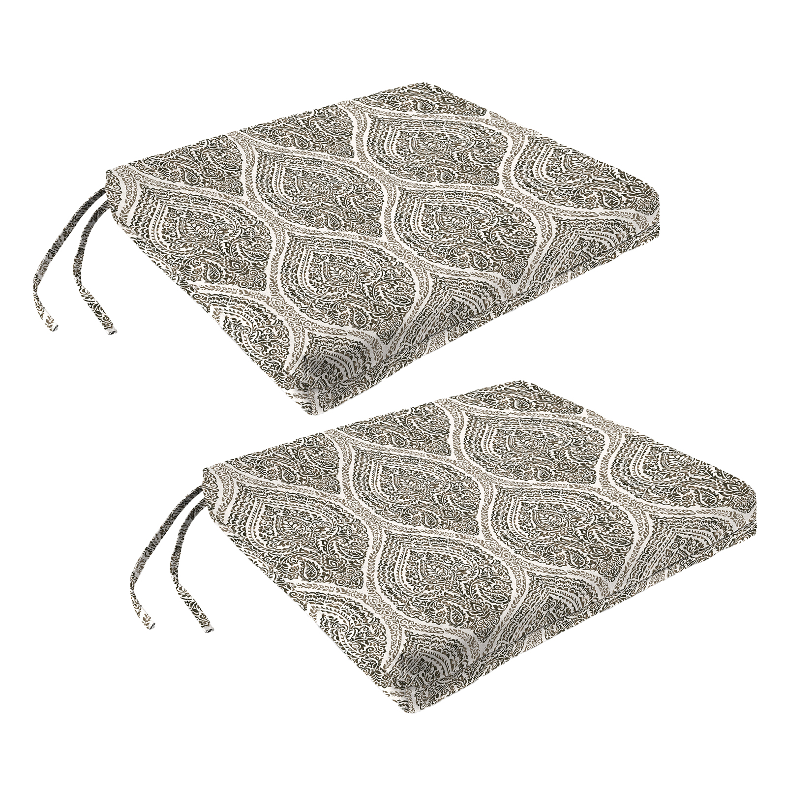 New Outdoor Chair Pad Seat Cushions with Ties 19" x 17", 2-Pack, Fade Resistant - Picture 13 of 21