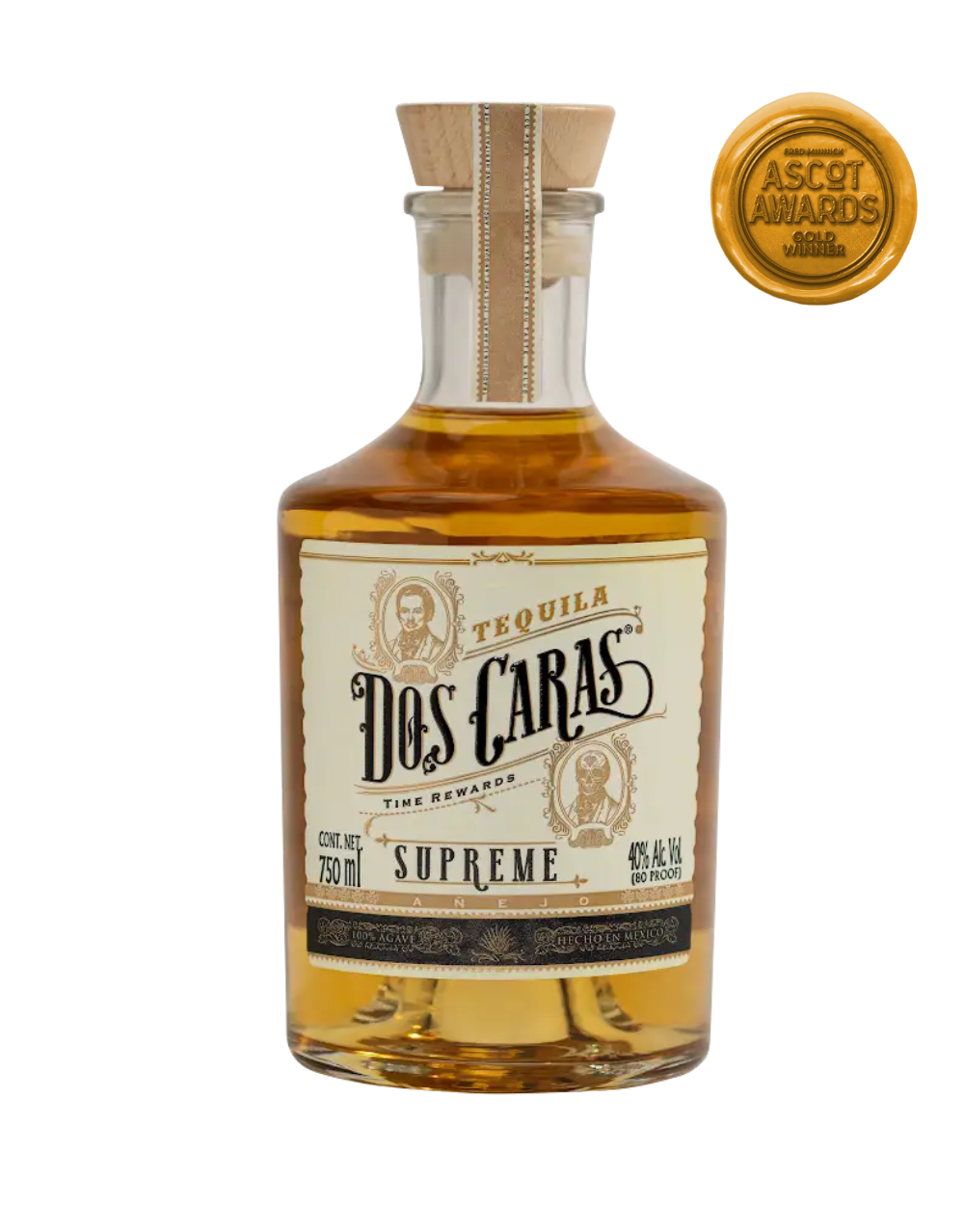 DOS CARAS TEQUILA SUPREME AÑEJO