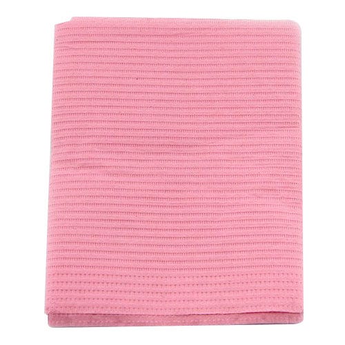 Econoback® Patient Towels, 2-Ply Tissue with Poly, 19" x 13", Dusty Rose - 500/Case