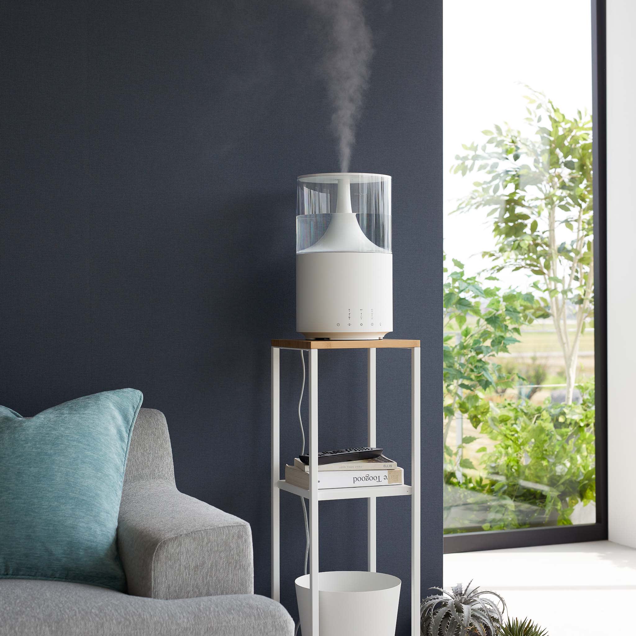 2-Tiered Wood-Top Shelf : For Diffusers, Decor & More