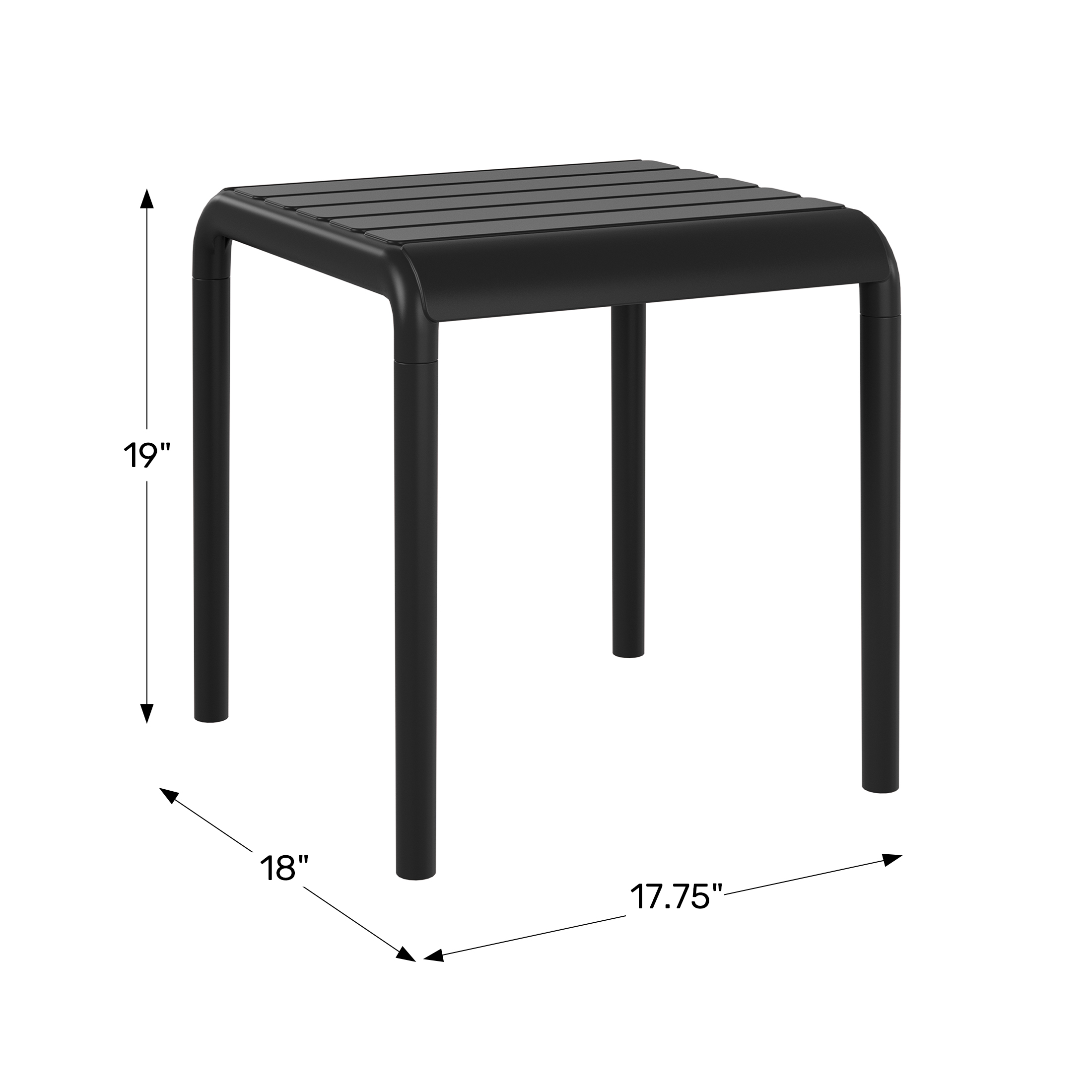Plastic Modern Outdoor Patio Accent Side Tables (Set of 2) WWT Spec Image