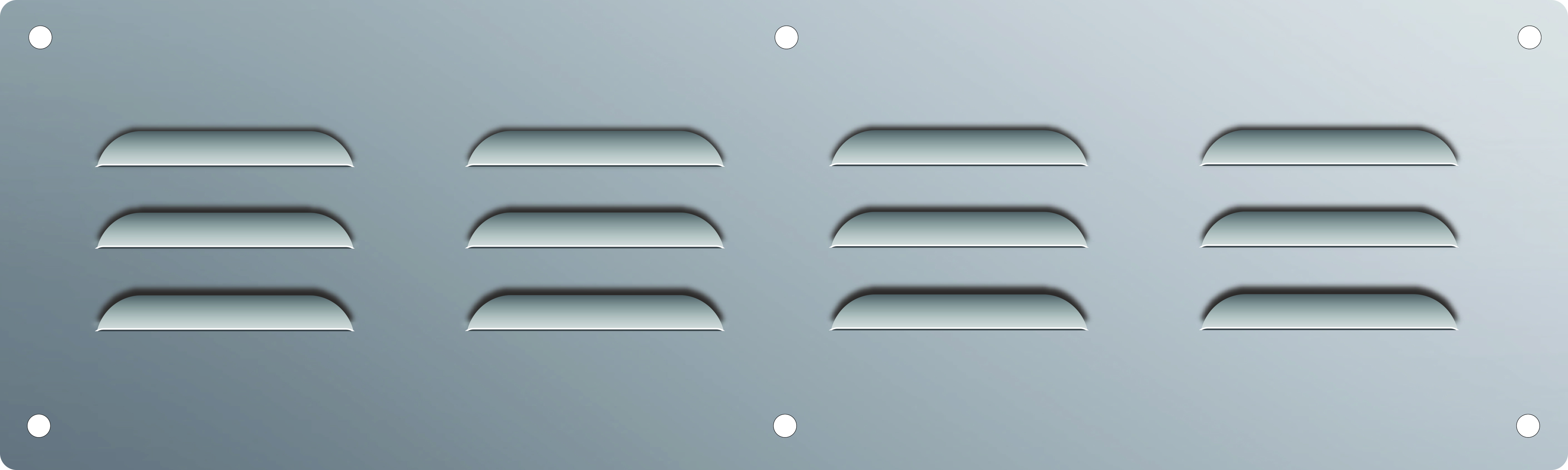 XO Appliances Set of 4 Stainless Steel louvered vent covers