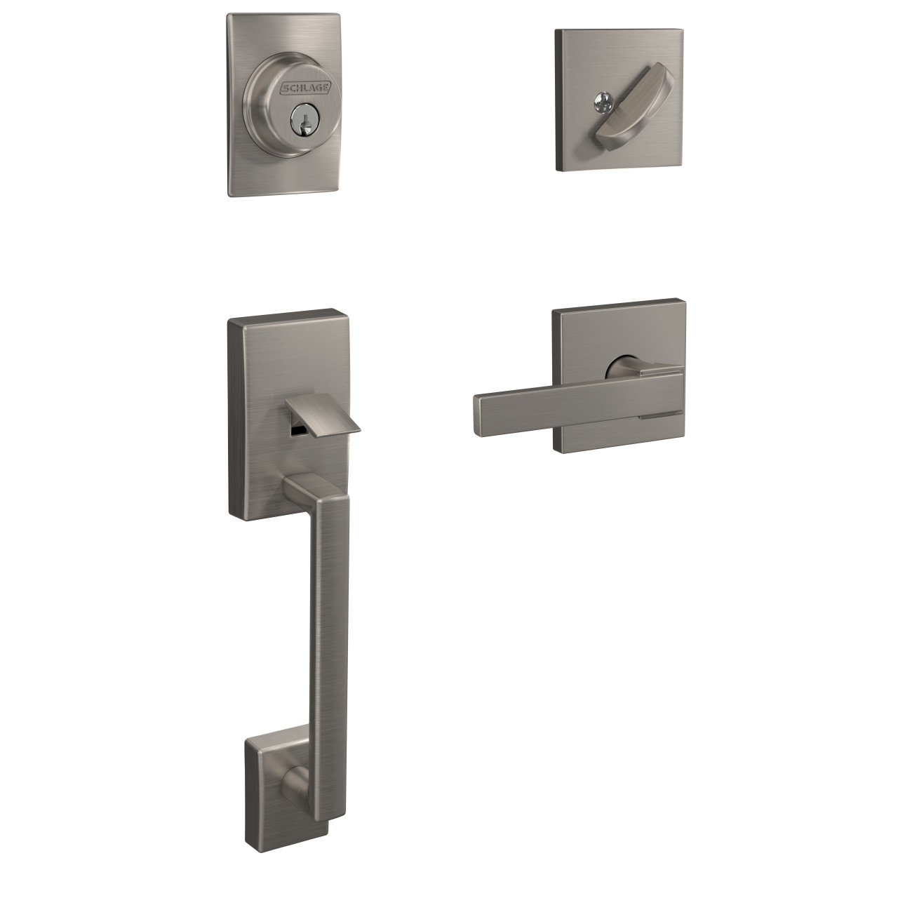 Custom Single Cylinder Handleset and Northbrook Lever with Collins Trim