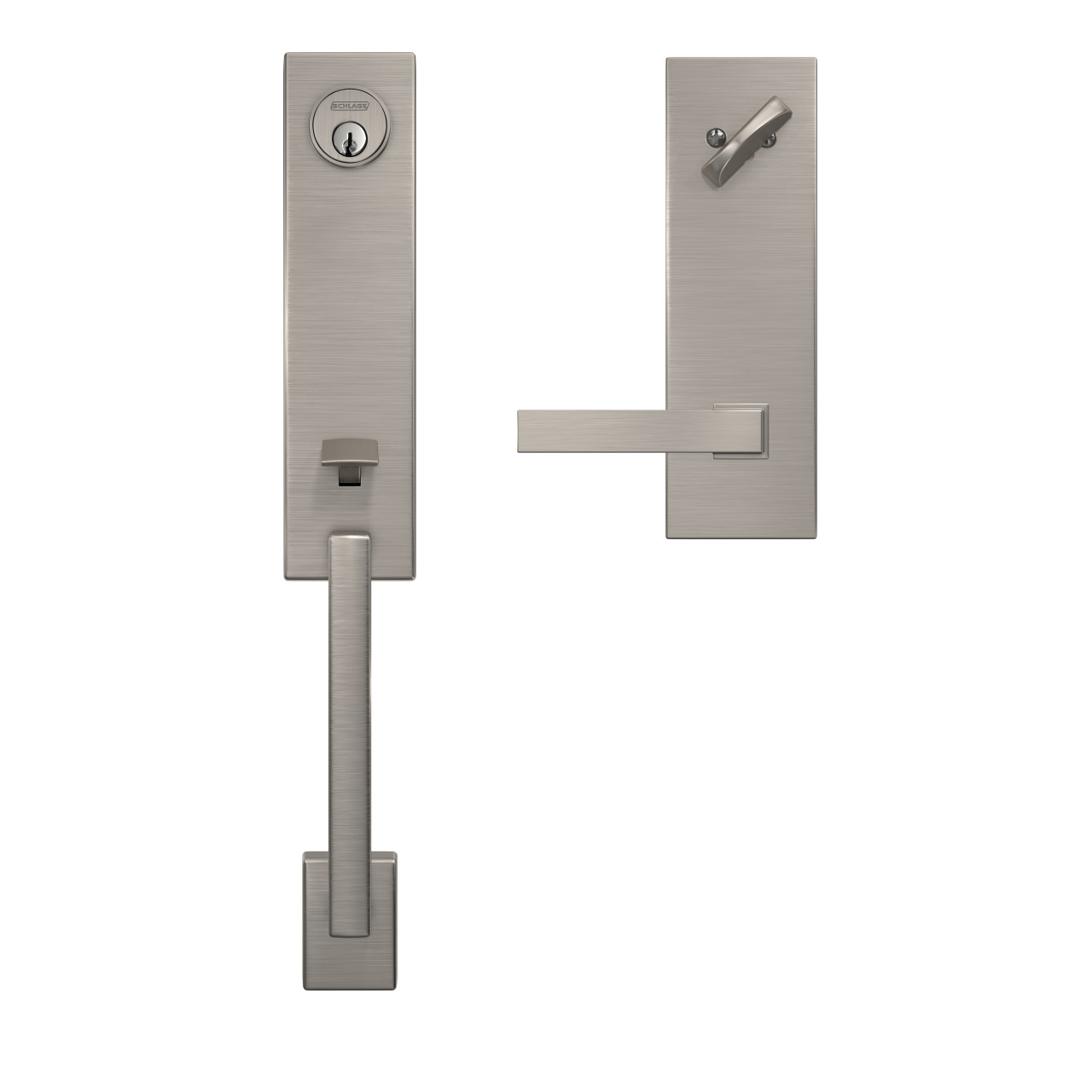 Custom 3/4 Trim Single Cylinder Handleset and Northbrook Lever with Century Trim