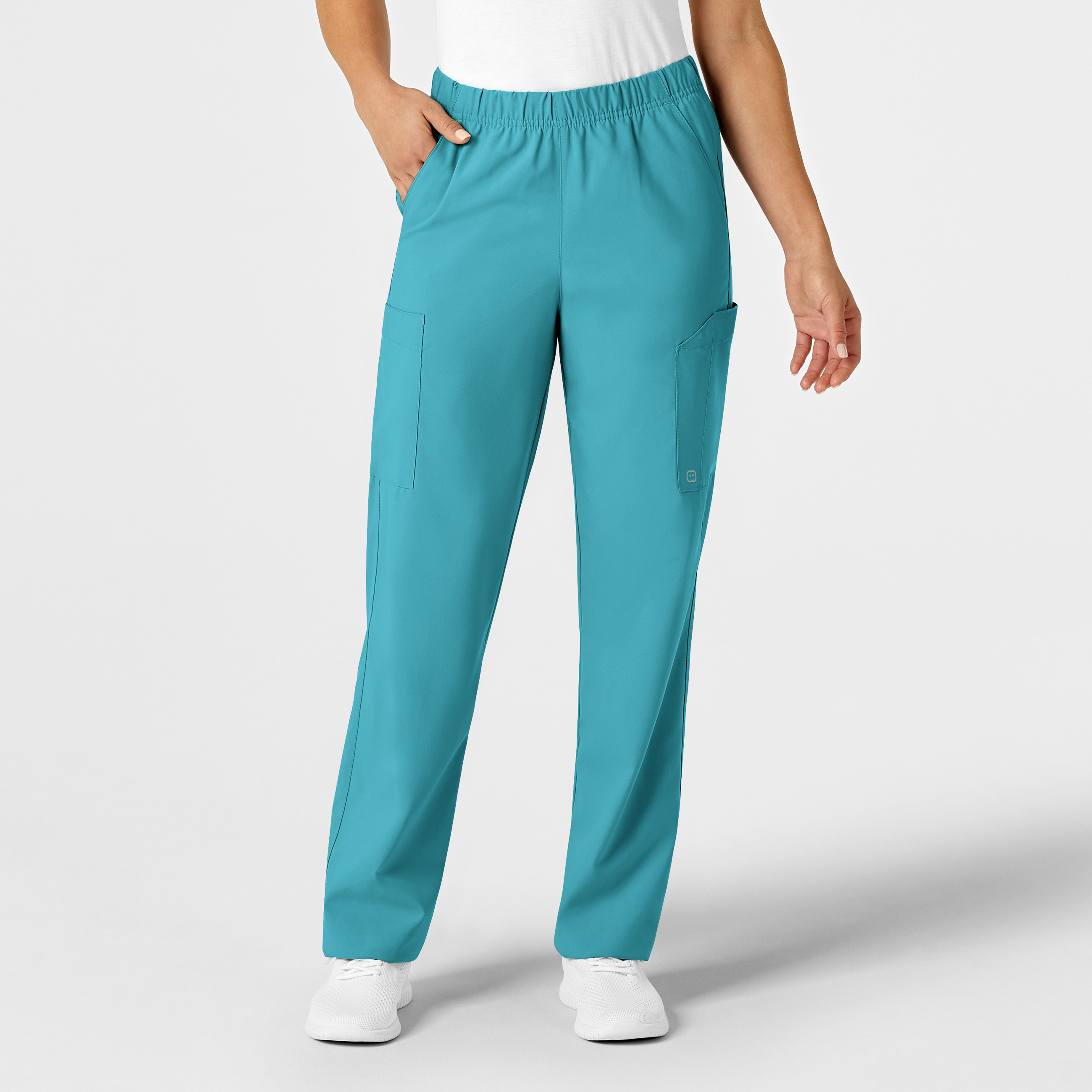 W123 Wink 5855 Unisex 5 Pocket Elastic Waist + Drawstring Medical Scrub Pant with 4 Way Stretch-Wonder Wink