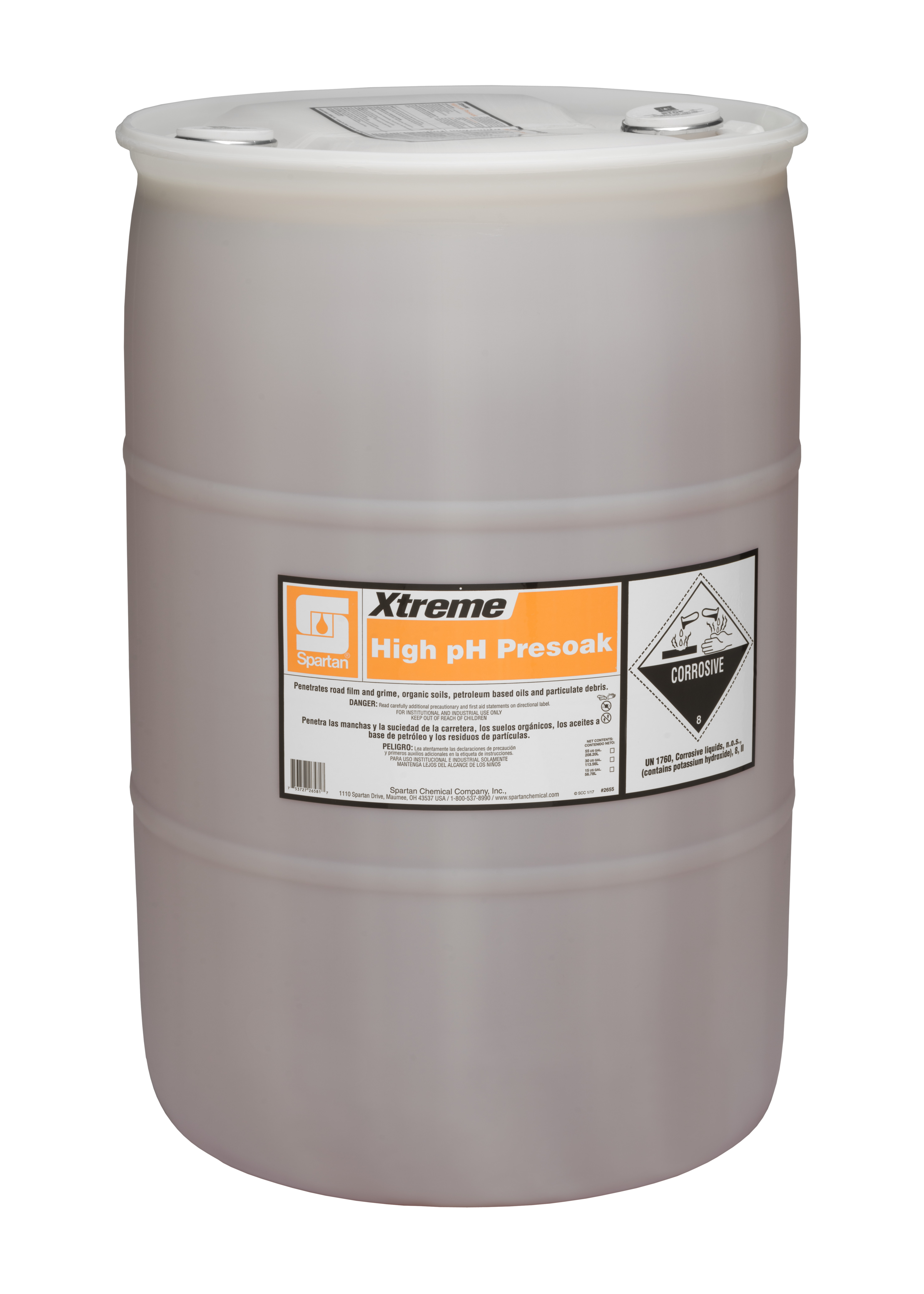 Spartan Chemical Company Xtreme High pH Presoak, 55 GAL DRUM