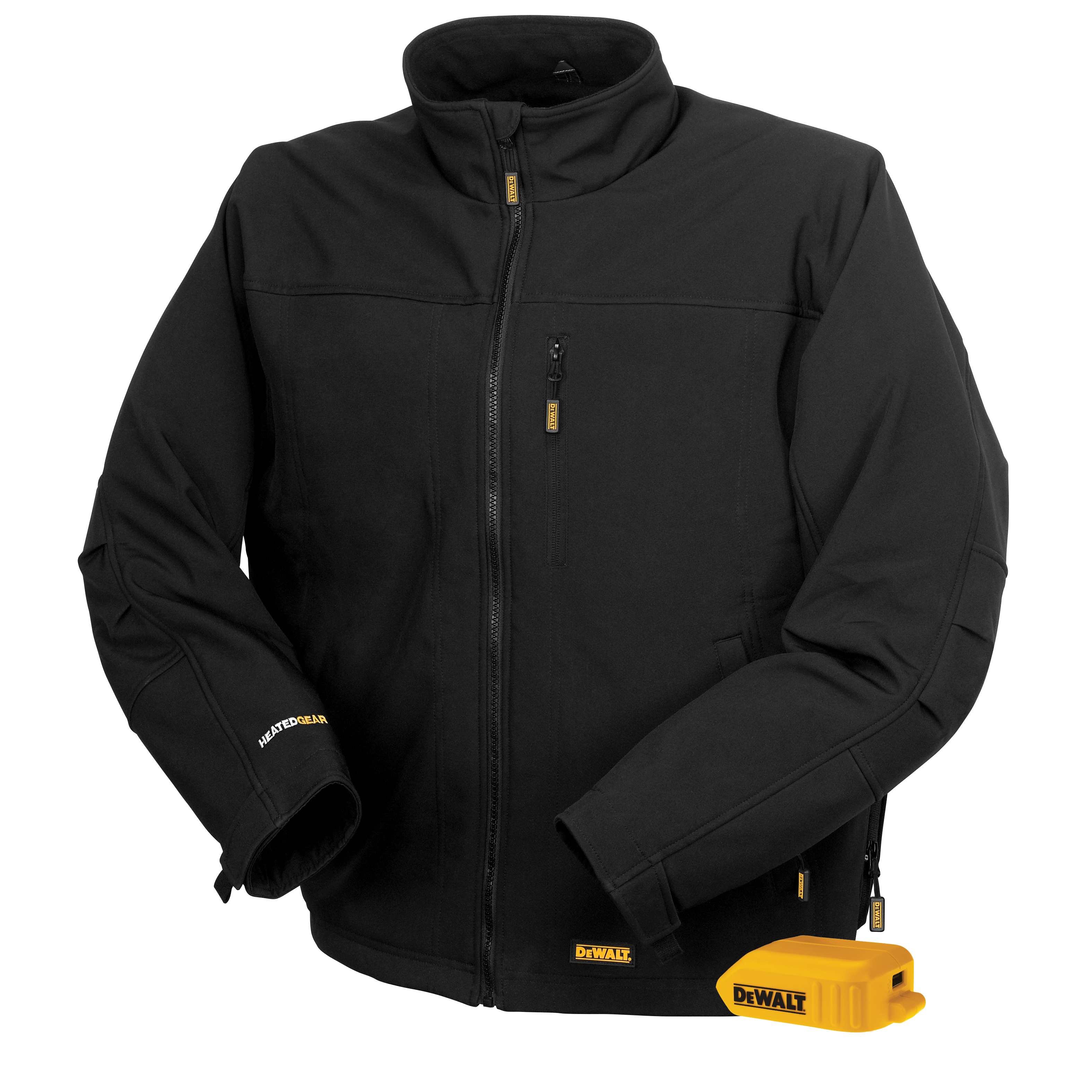 DEWALT Men&#39;s Heated Soft Shell Jacket Bare Black-Radians