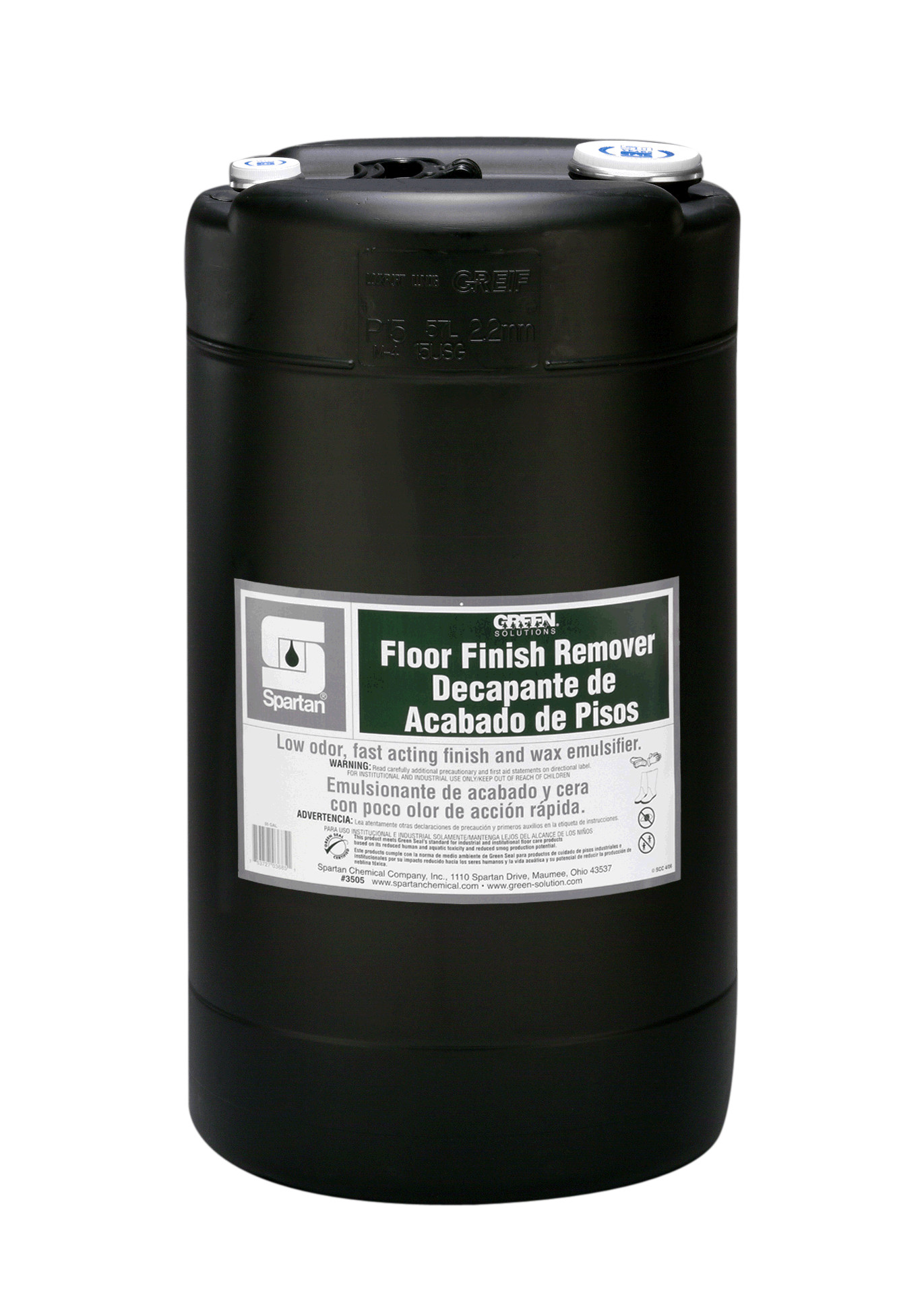 Spartan Chemical Company Green Solutions Floor Finish Remover, 15 GAL DRUM