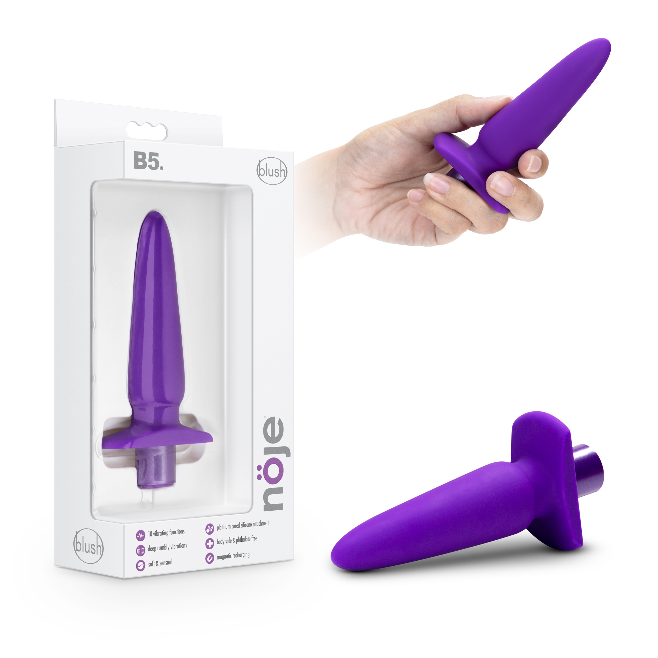 Blush Noje B5 Iris 5.5-Inch Vibrating Rechargeable Anal Plug