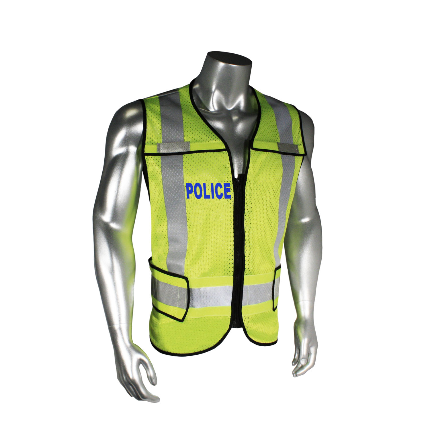 LHV-5-PC-ZR Class 2 Breakaway Vest - Police - Black Trim - Green - Size 2X-4X