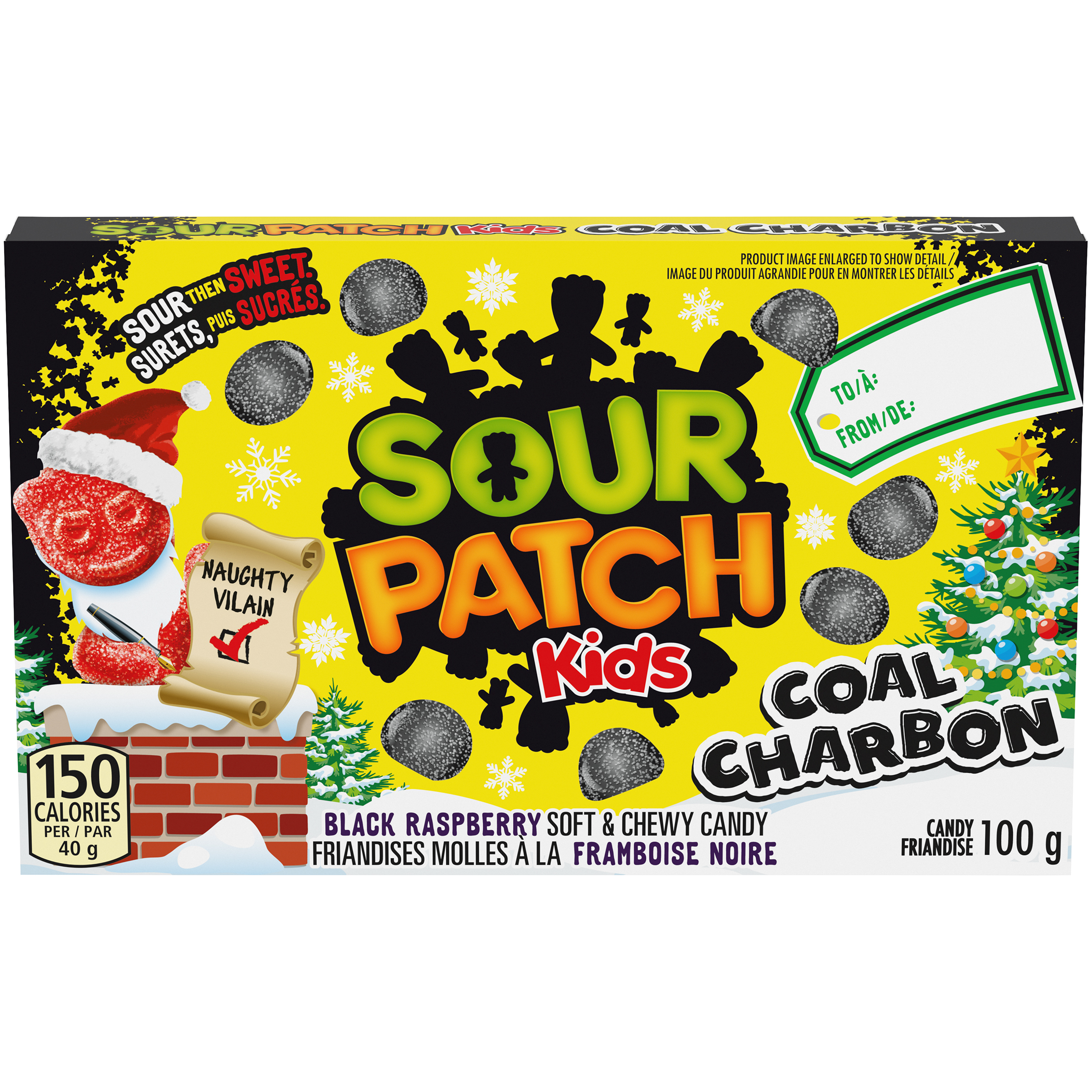 MAYNARDS Sour Patch Kids Coal Black Raspberry Christmas Candy (100 g)-thumbnail-0