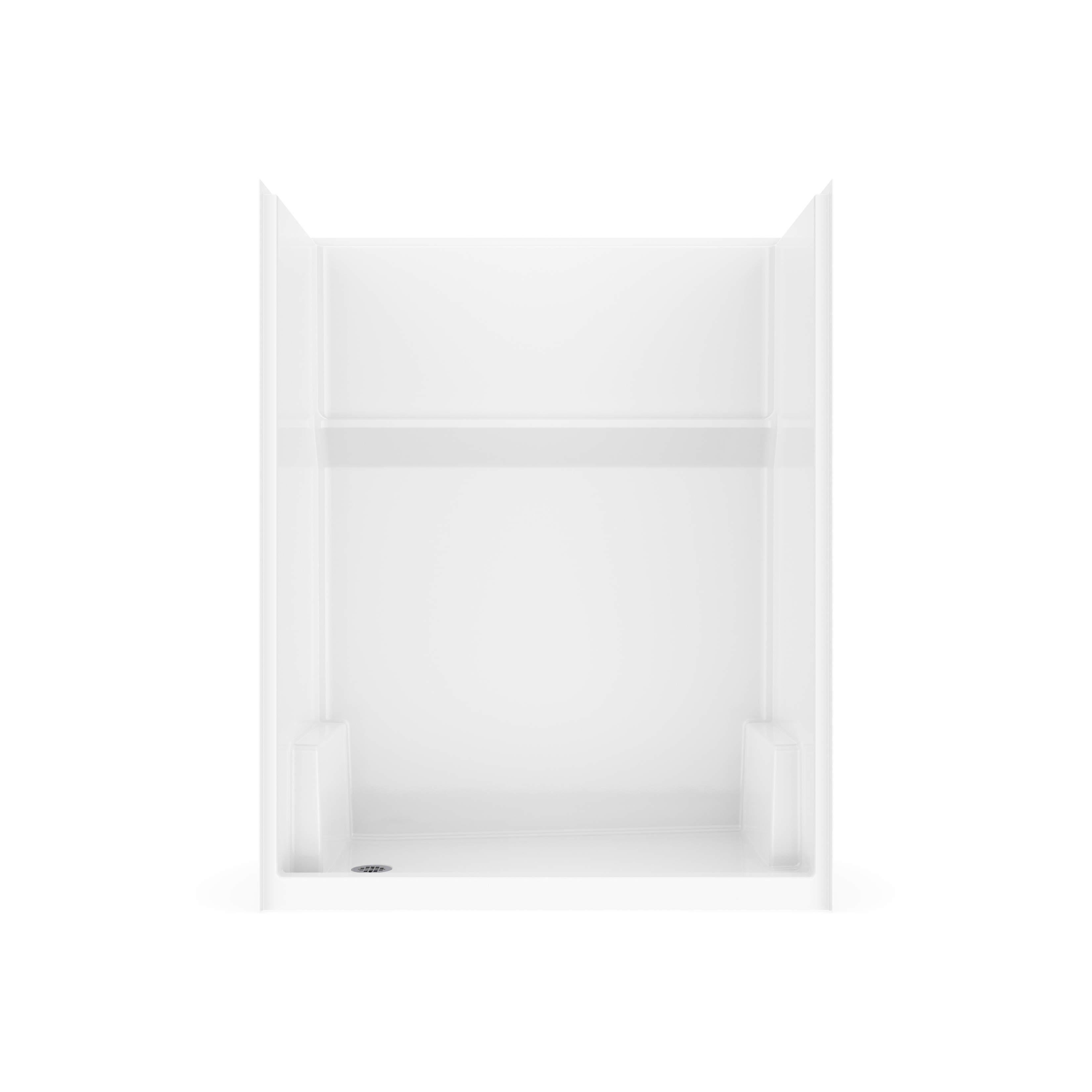 Icon SH6030 AFR AcrylX™ Alcove Left Hand Drain One-Piece Shower in White view 5