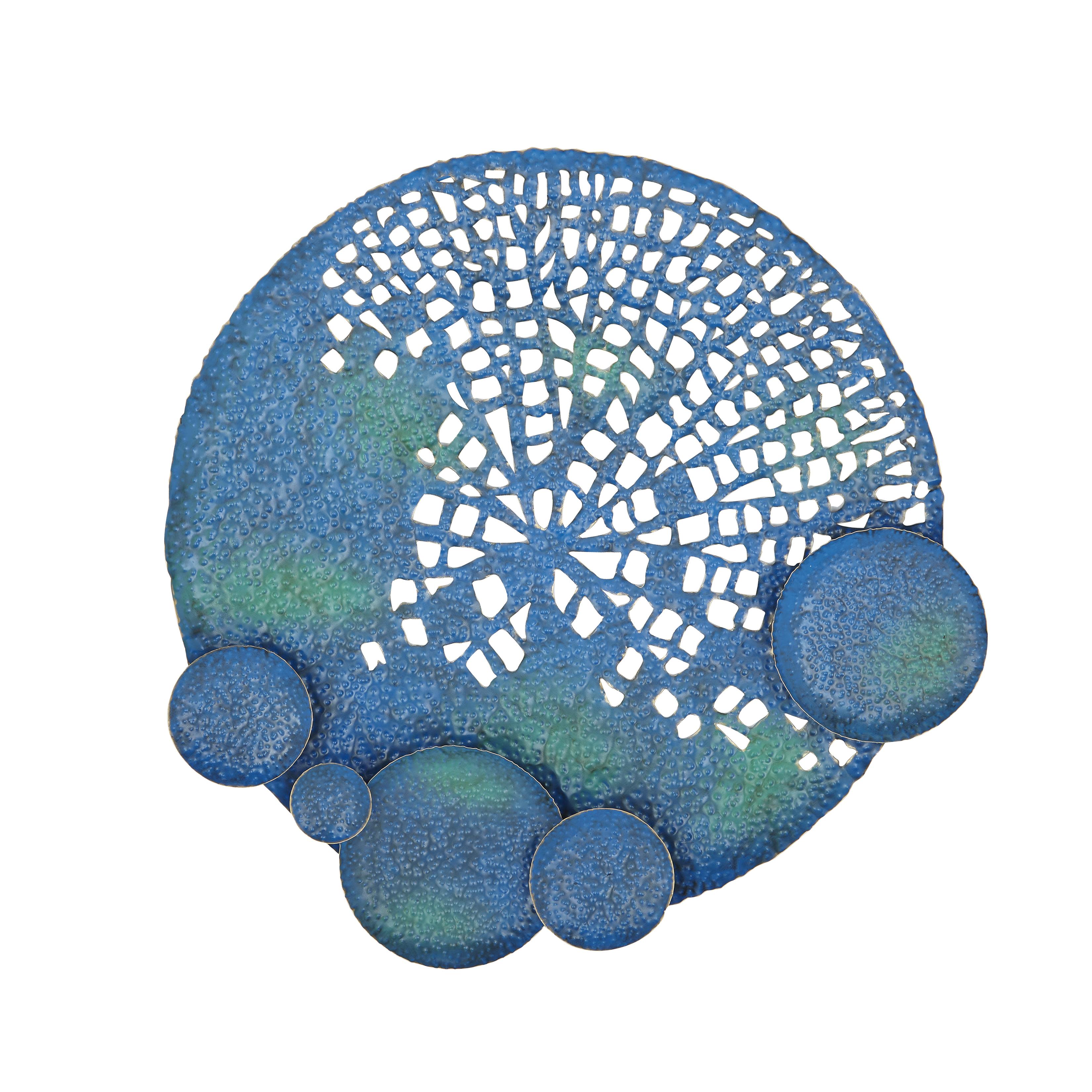 Blue Metal Plate Wall Decor, 40" x 2" x 40"
