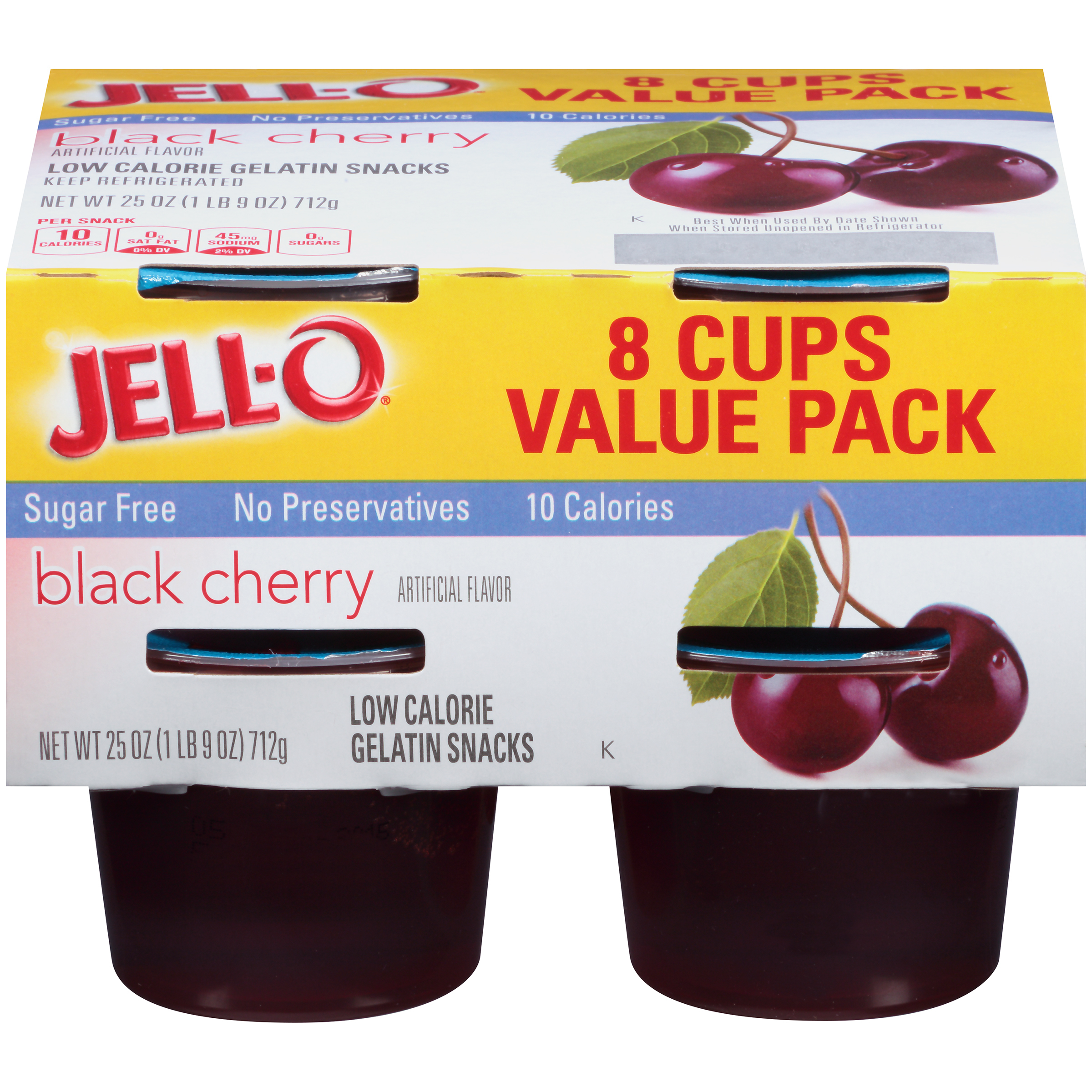 Jell-O Black Cherry Sugar Free Gelatin 25 oz Sleeve - Kraft Recipes