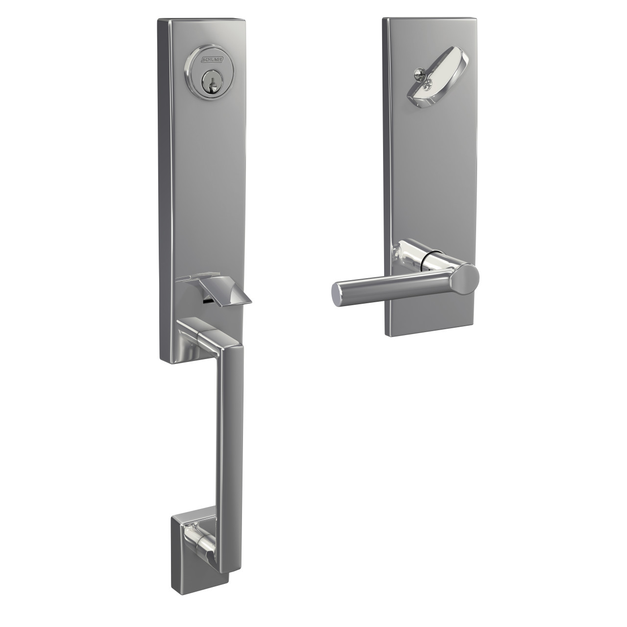 Custom 3/4 Trim Single Cylinder Handleset and Broadway Lever with Century Trim