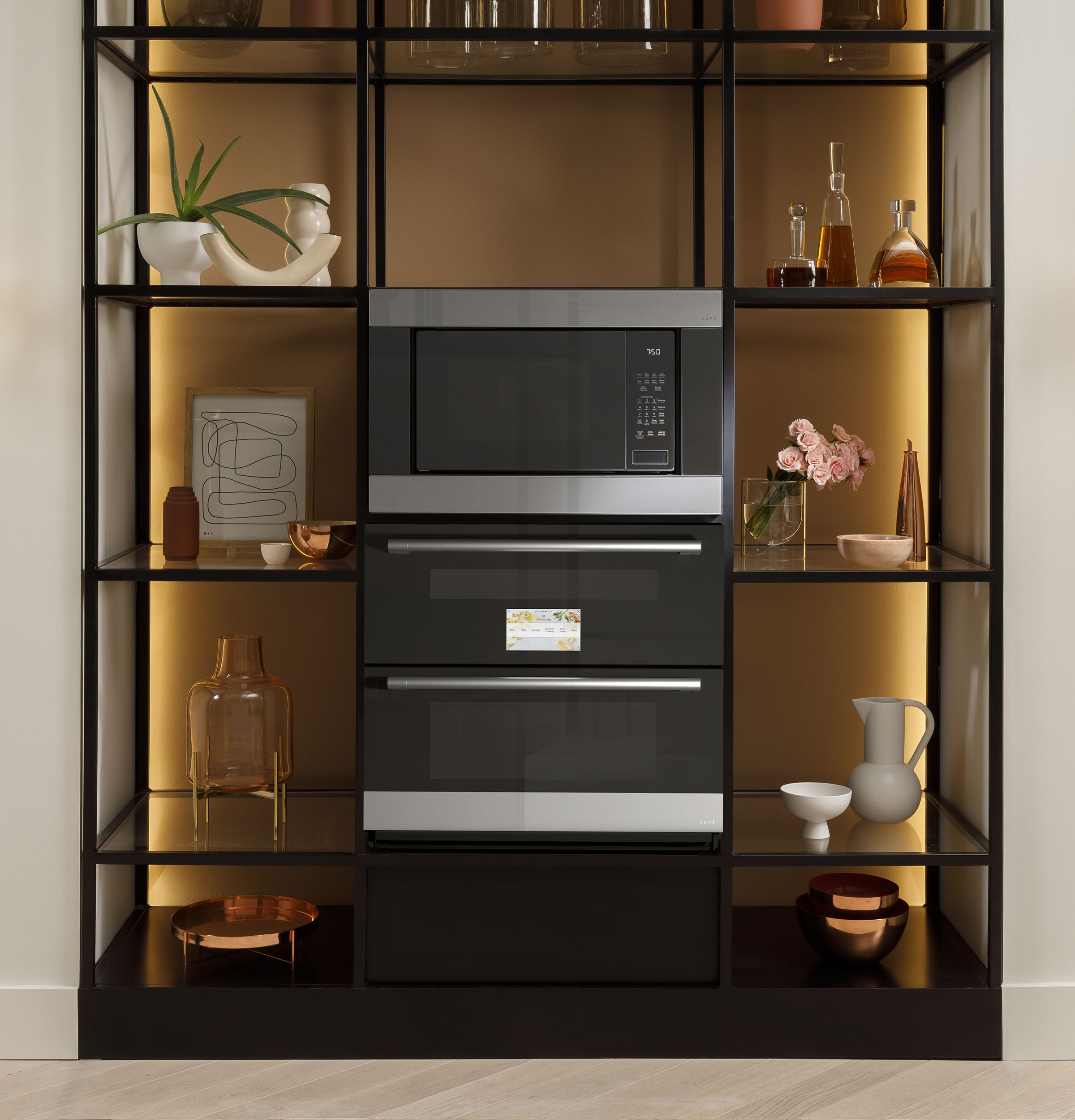Café™ Minimal Series 30" Platinum Glass Double Electric Wall Oven view 5
