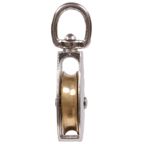 Hardware Essentials Single Sheave Swivel Pulley Nickel 2