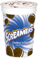 Screamers Cookies 'N Cream Ice Cream Cup, 1dz