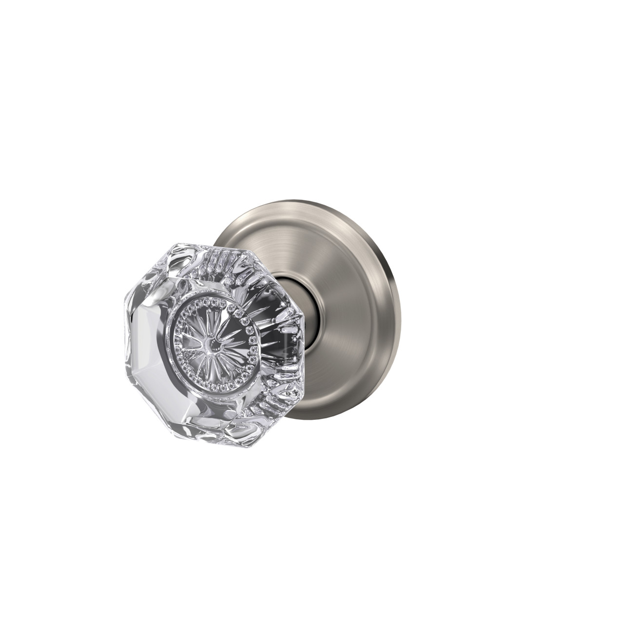 Custom Alexandria Glass Knob Combined Interior Hall-Closet and Bed-Bath Lock