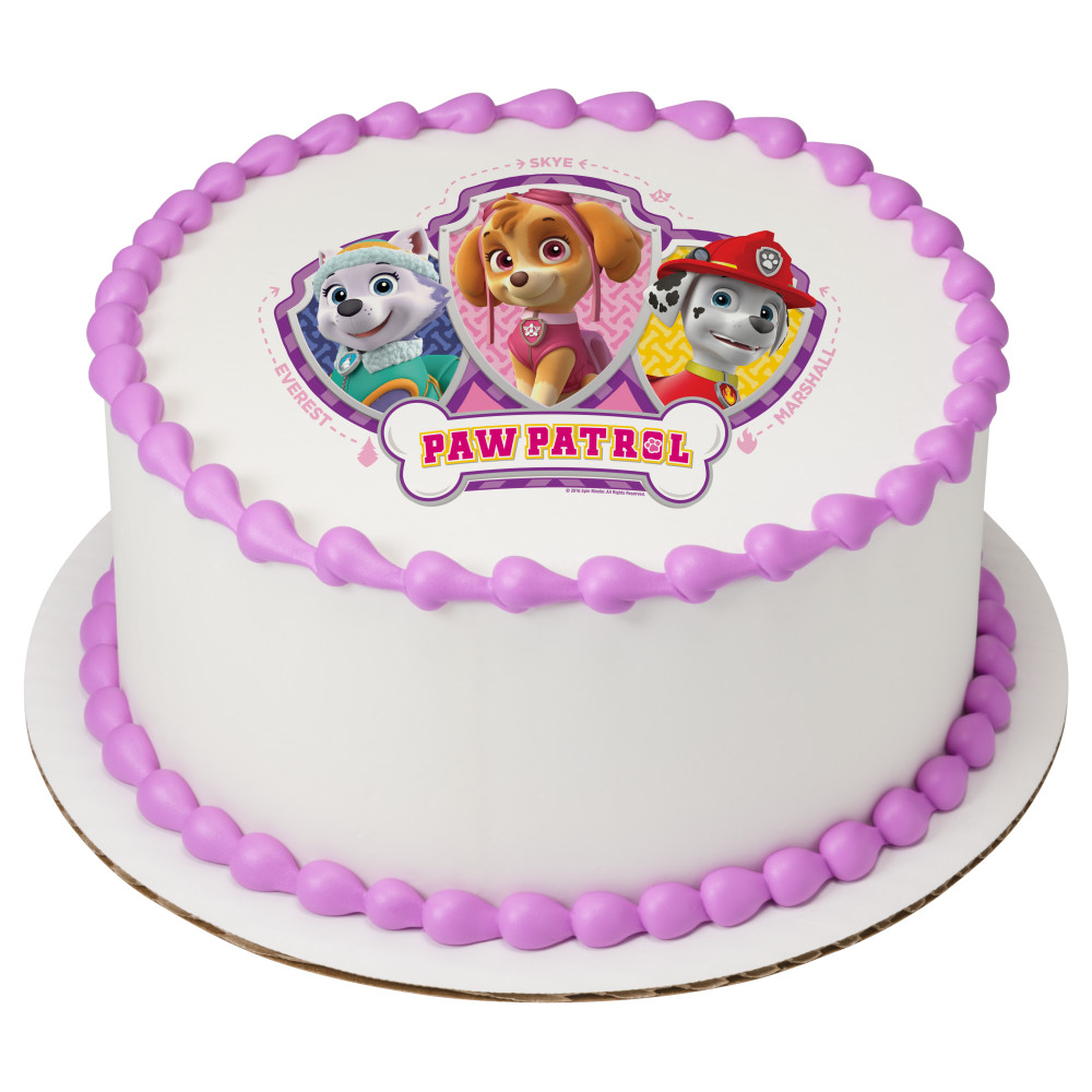 Paw Patrol Skye Everest And Mars Licensed Edible Cake Topper By Hot